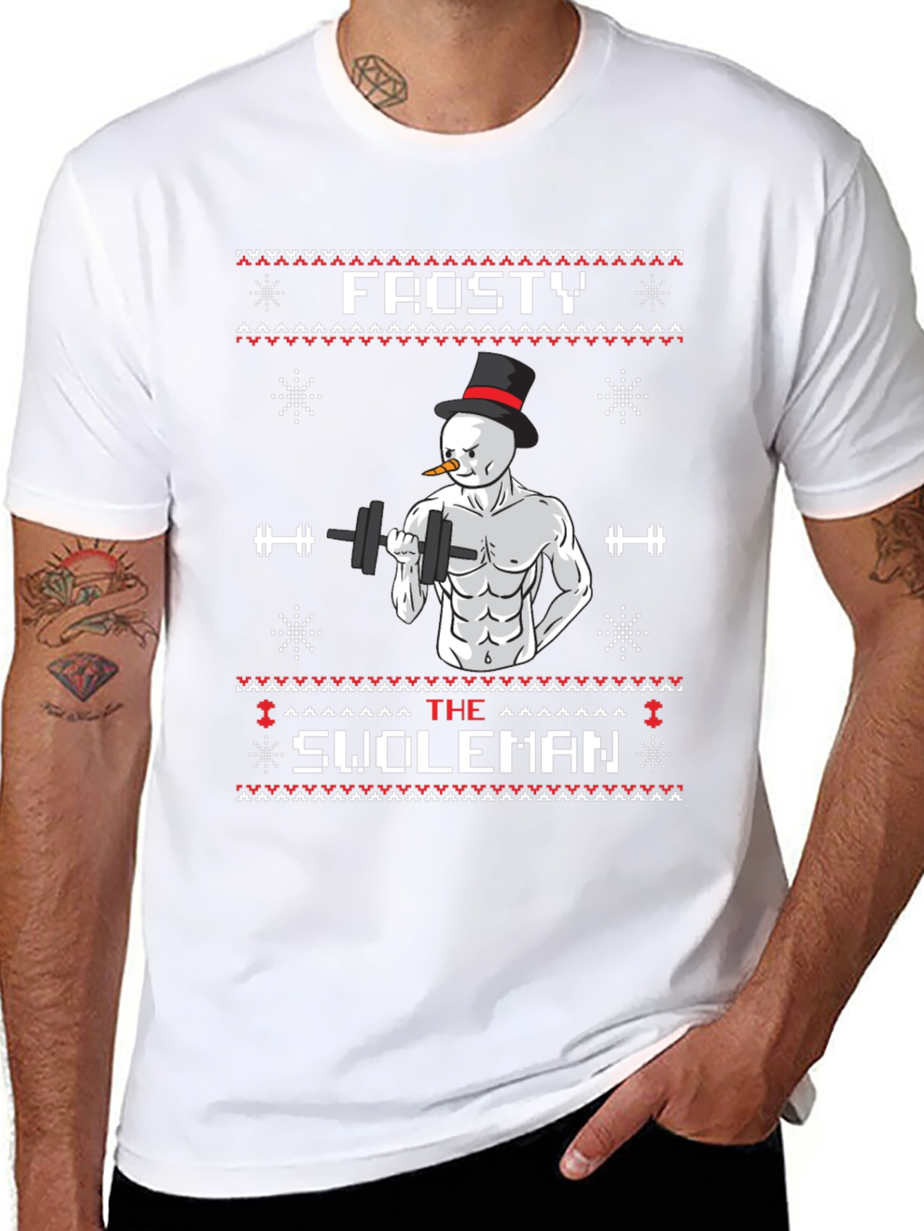 Frosty the Swoleman T-Shirt - Holiday Gym Humor