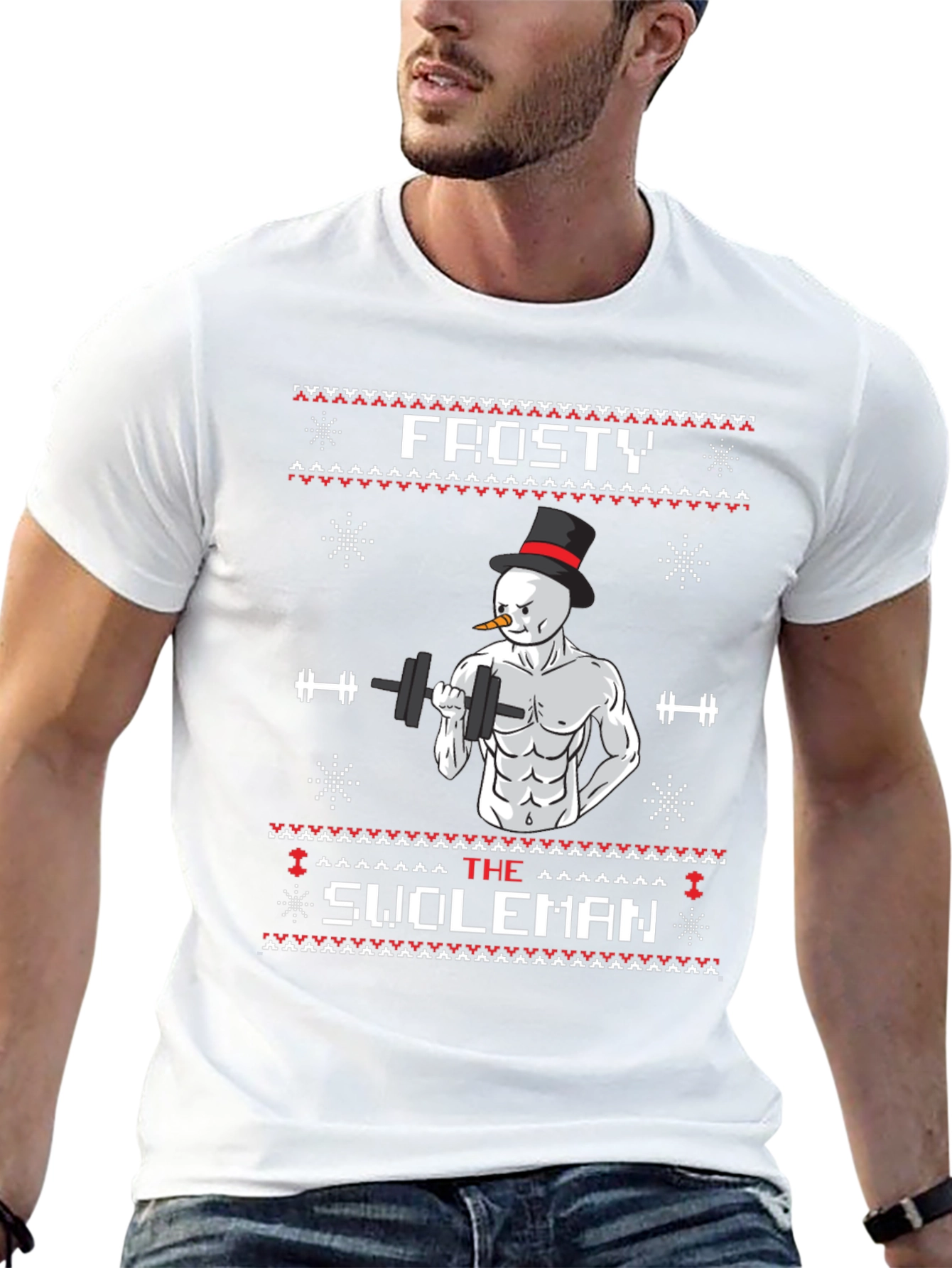 Frosty the Swoleman T-Shirt - Holiday Gym Humor