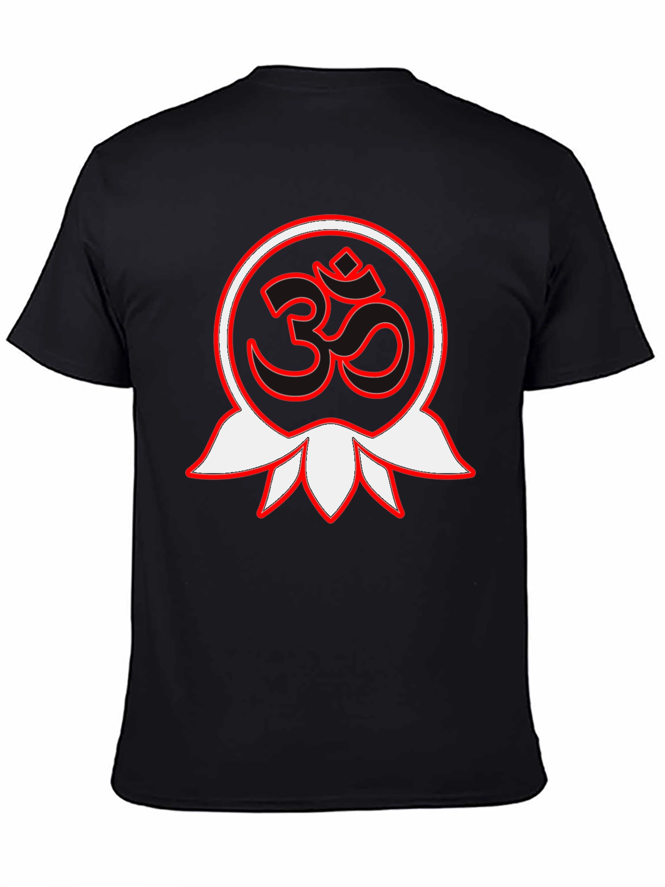 Om Lotus Graphic Black T-Shirt