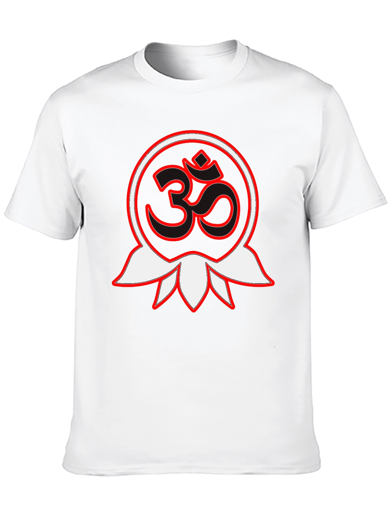 Om Lotus Graphic Black T-Shirt