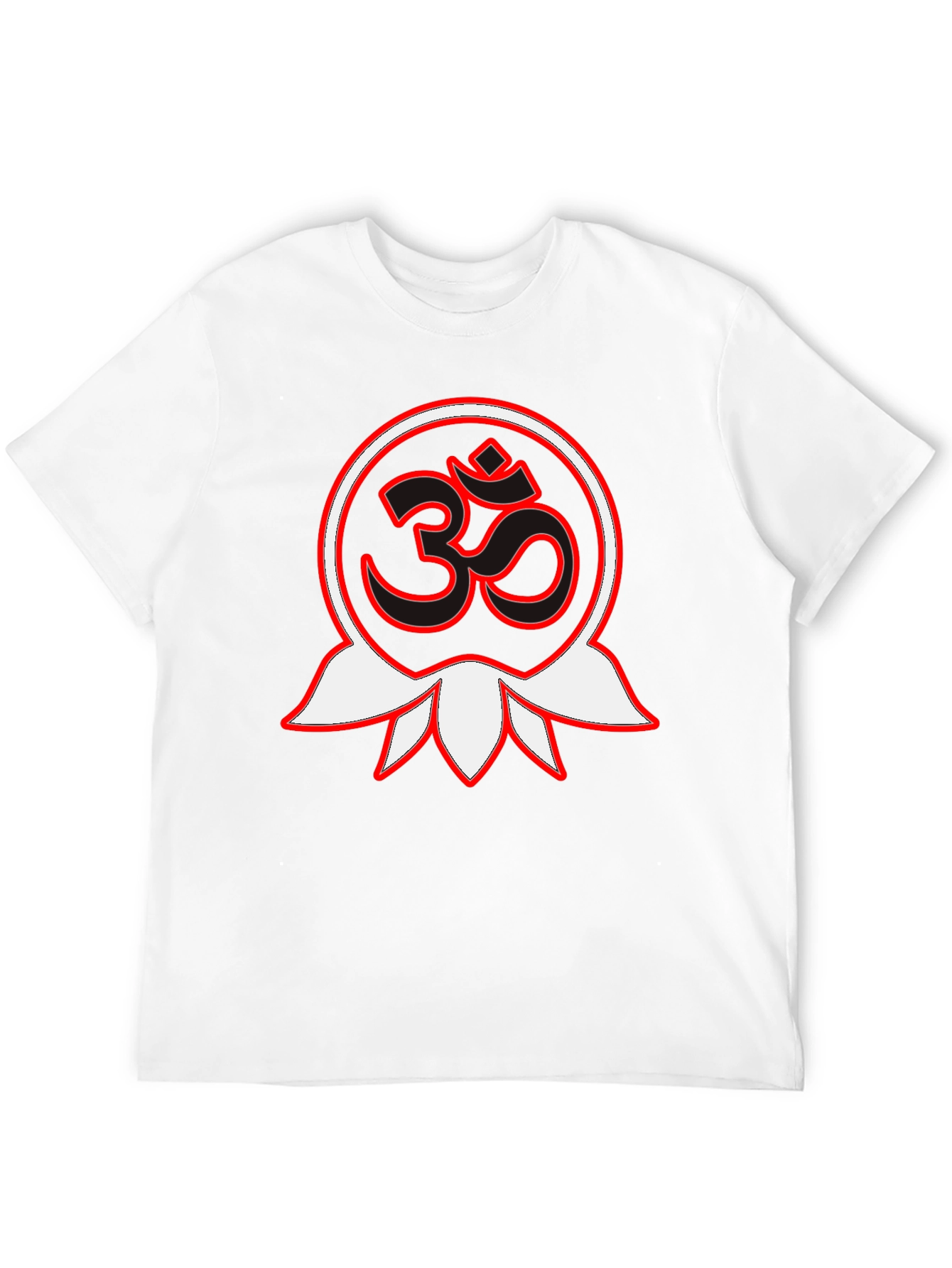 Om Lotus Graphic Black T-Shirt