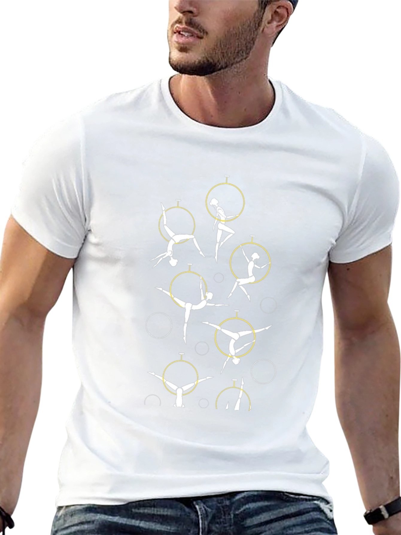 Aerial Acrobatics T-Shirt - Black Cotton Graphic Tee