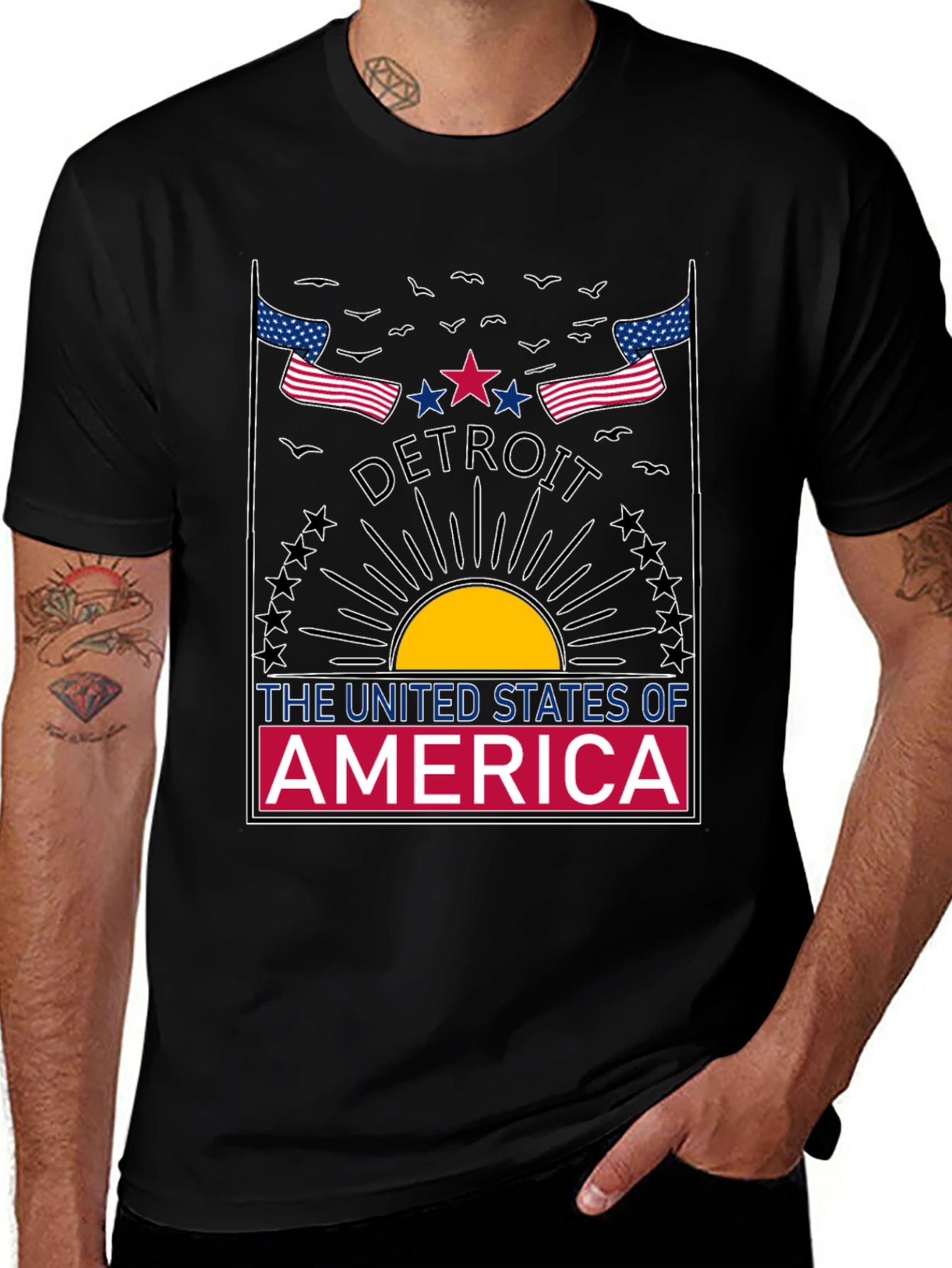 Detroit USA Graphic T-Shirt
