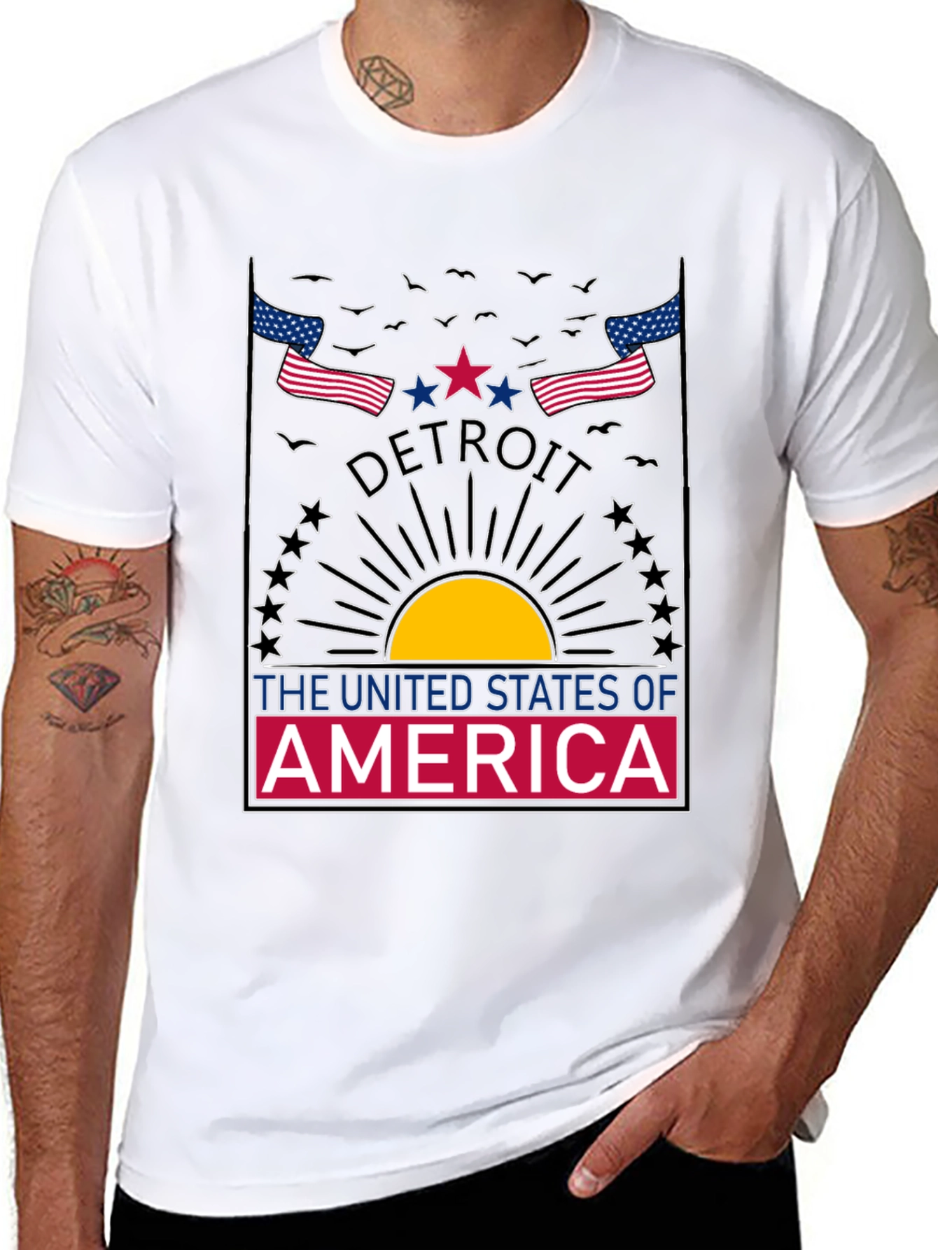Detroit USA Graphic T-Shirt