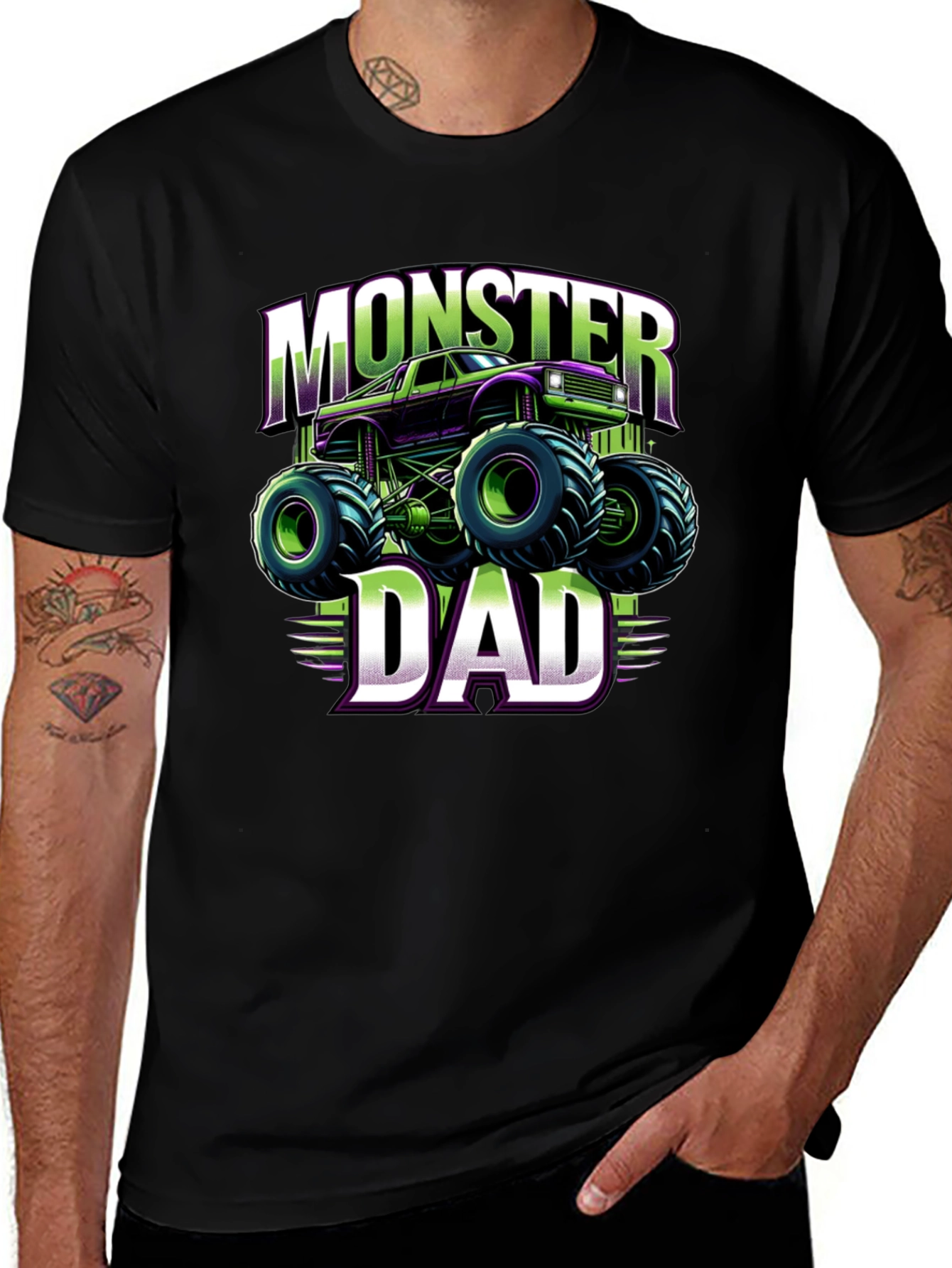 Monster Dad Truck Graphic T-Shirt