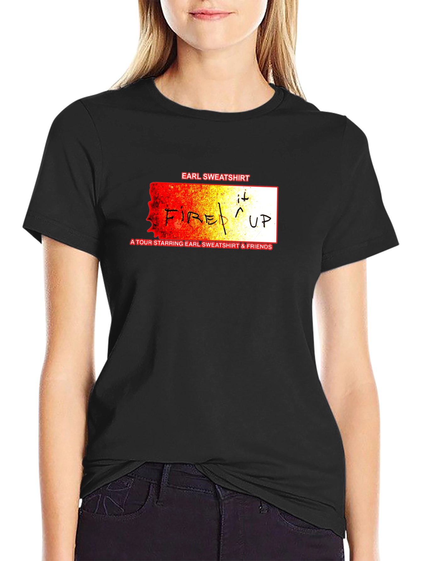 Earl Sweatshirt Fire It Up Tour T-Shirt Black