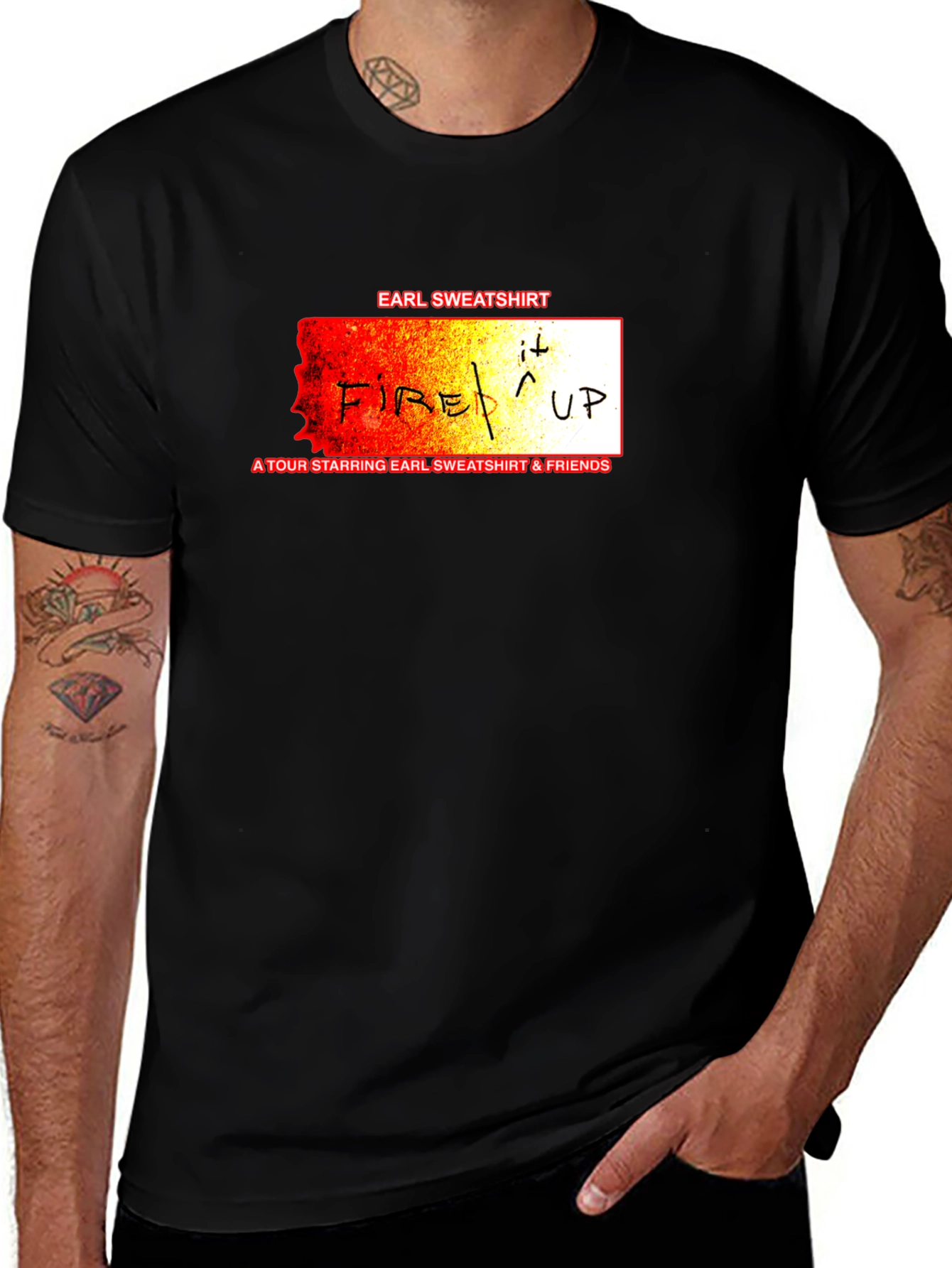 Earl Sweatshirt Fire It Up Tour T-Shirt Black