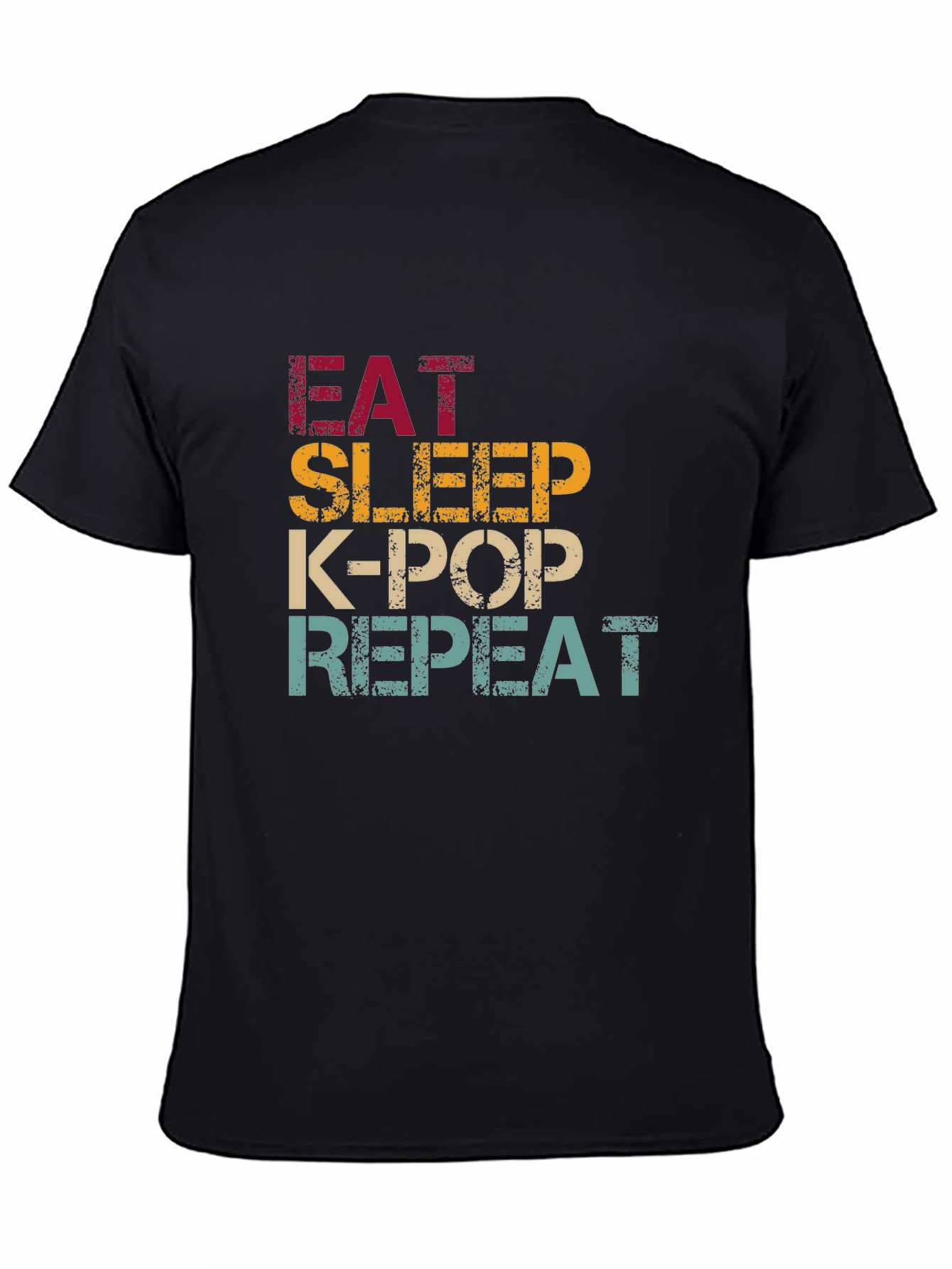 Eat Sleep K-Pop Repeat Graphic T-Shirt