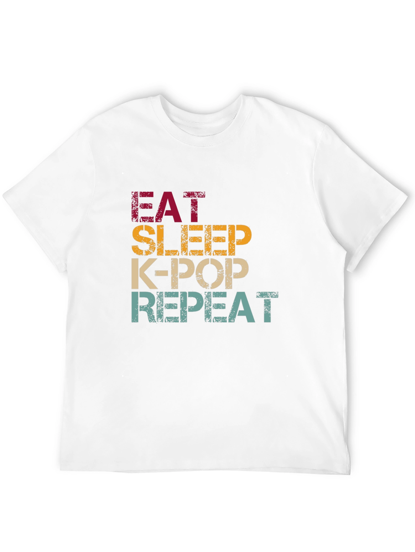 Eat Sleep K-Pop Repeat Graphic T-Shirt