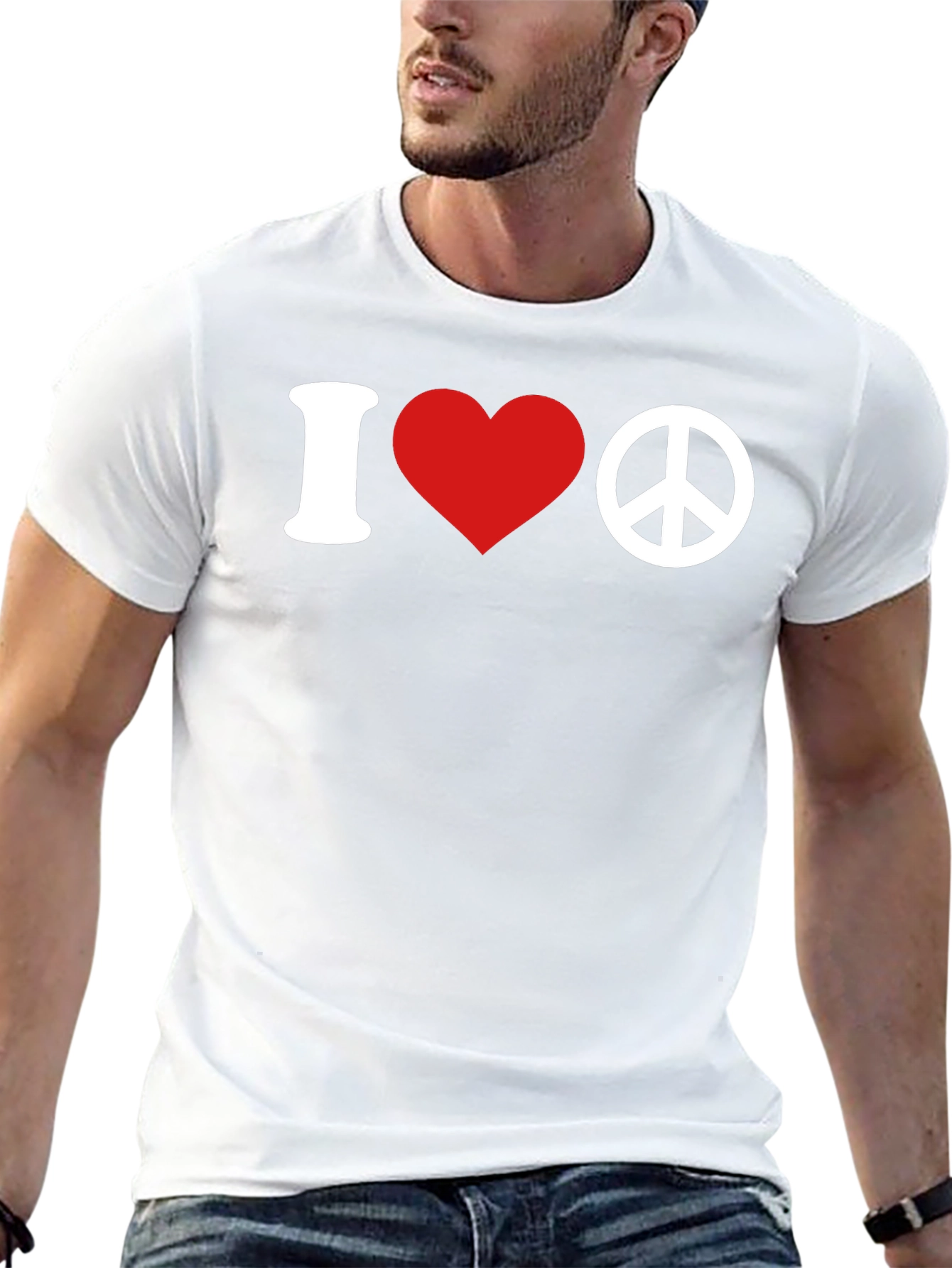 I Love Peace T-Shirt - Mens Graphic Tee