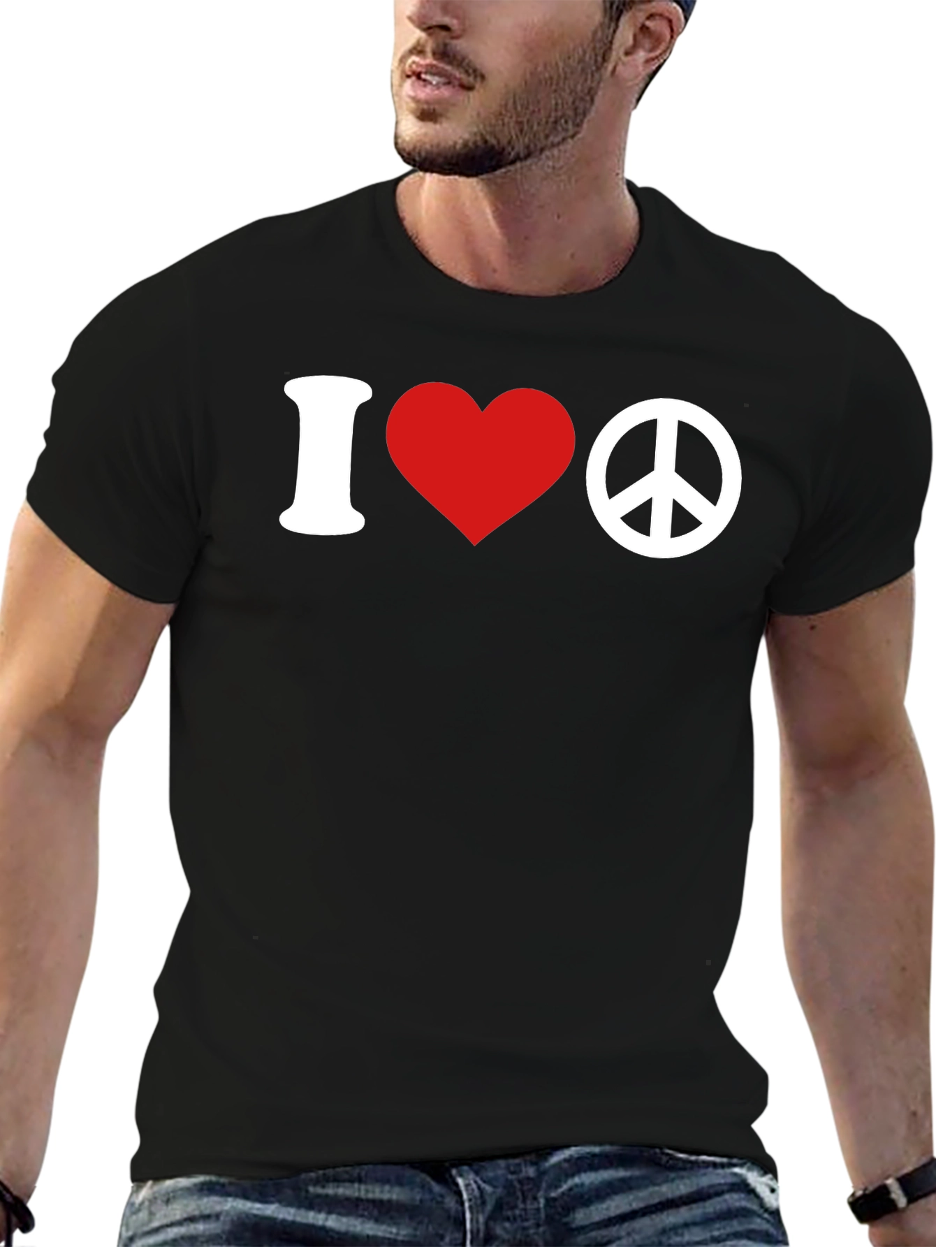 I Love Peace T-Shirt - Mens Graphic Tee