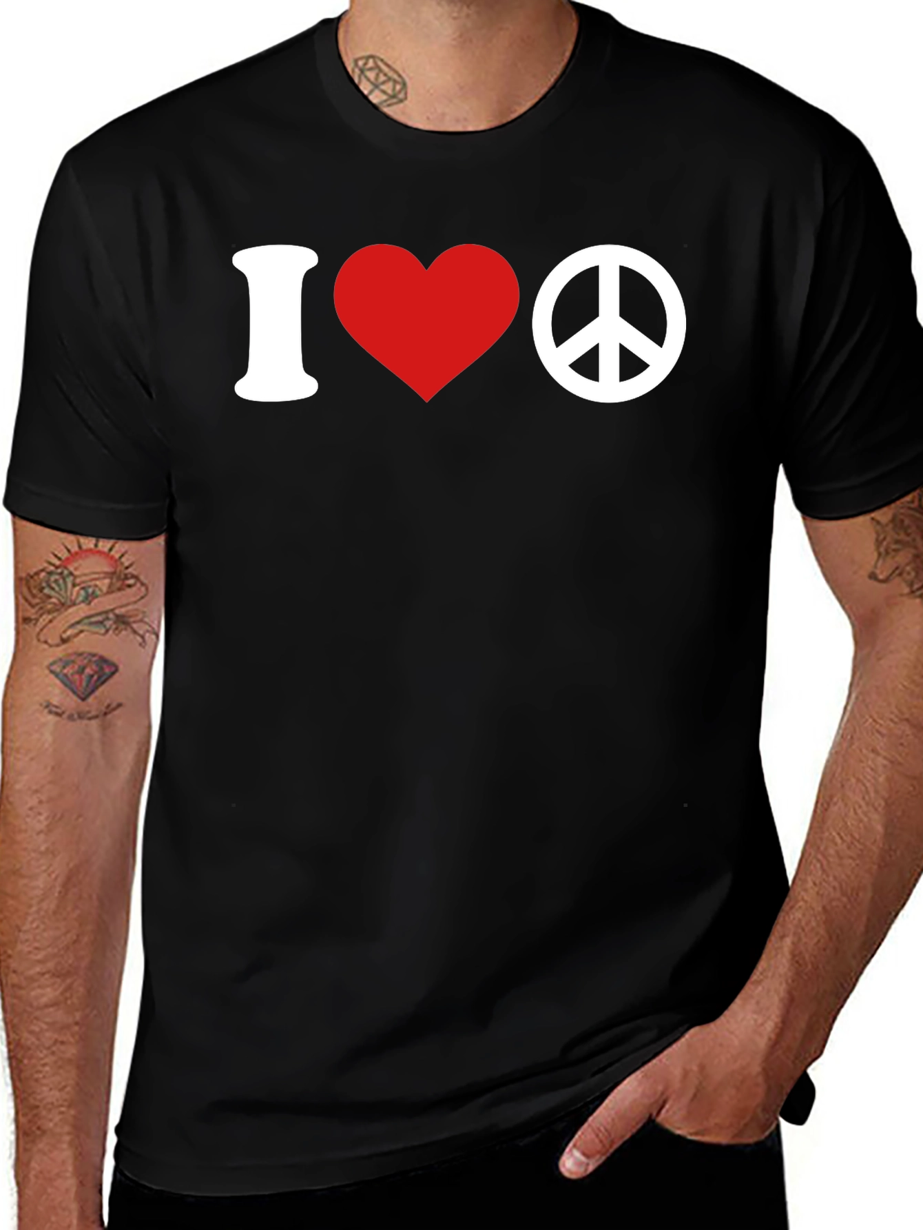 I Love Peace T-Shirt - Mens Graphic Tee