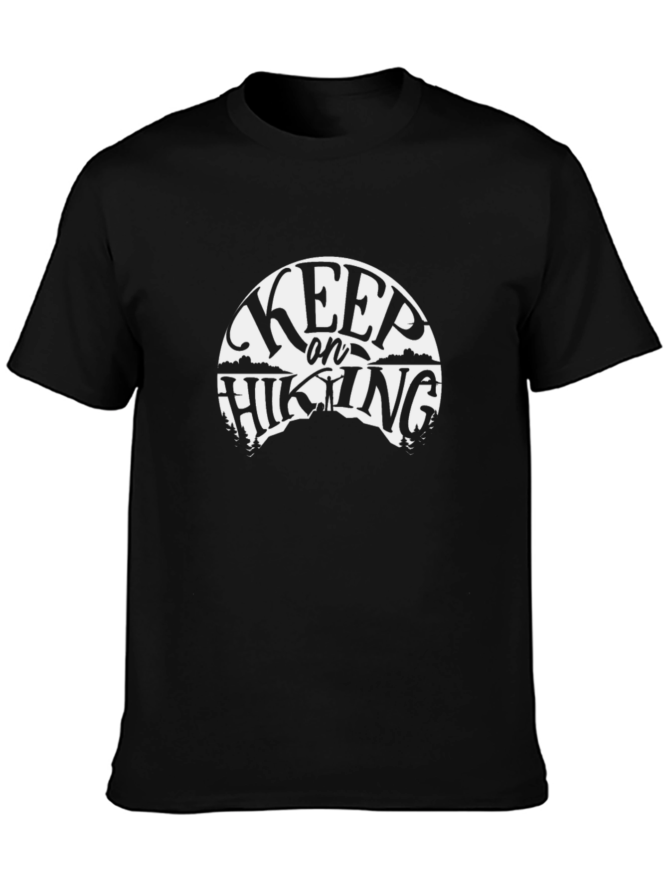 Keep On Hiking Black Graphic Tee