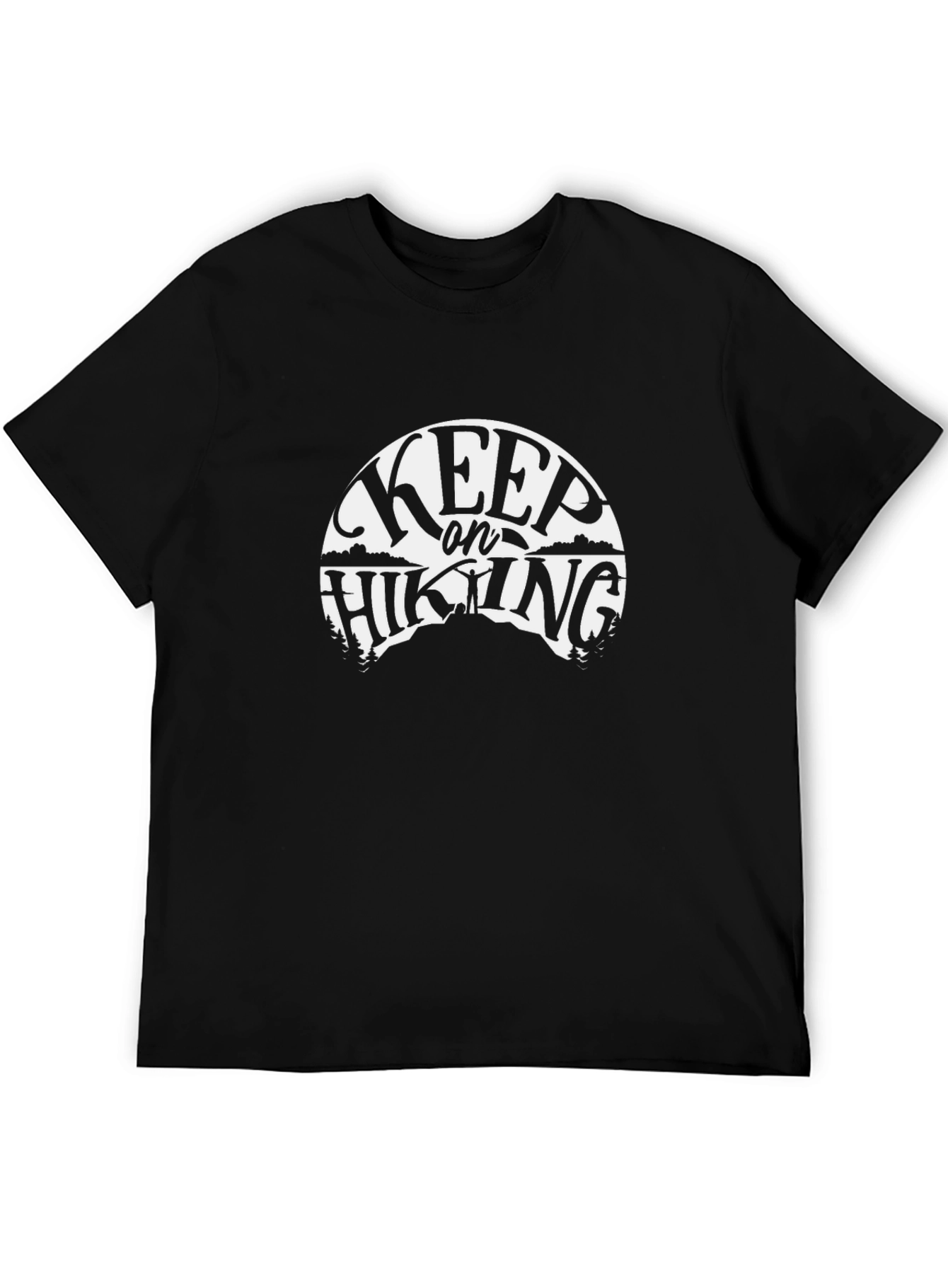 Keep On Hiking Black Graphic Tee