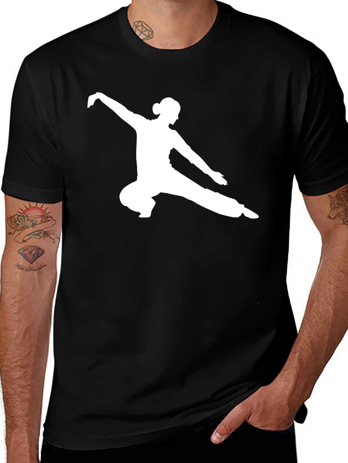 Kung Fu Silhouette Tee - Martial Arts Style