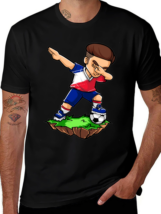 Dabbing Soccer Player Graphic Tee