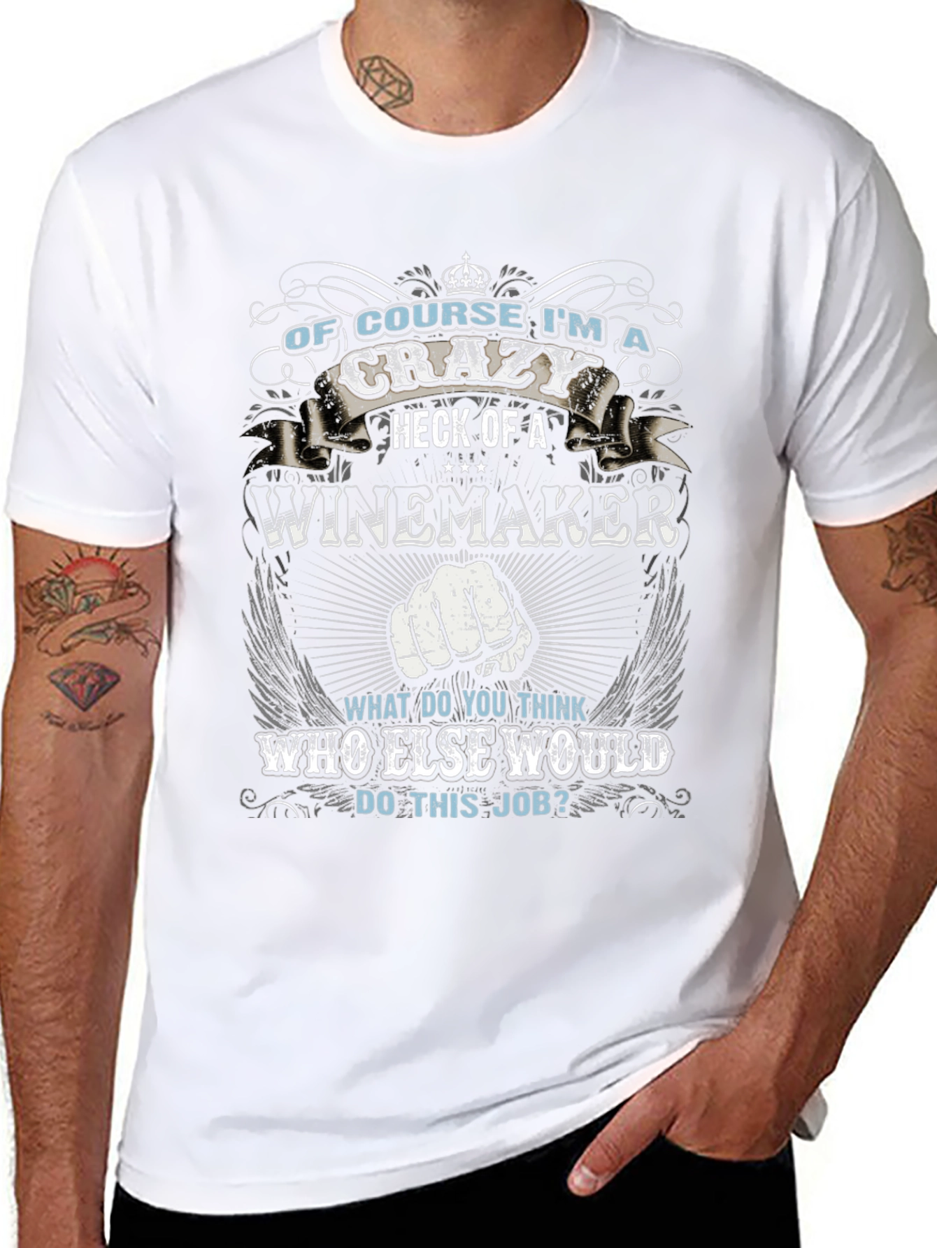Crazy Winemaker T-Shirt - Novelty Graphic Tee