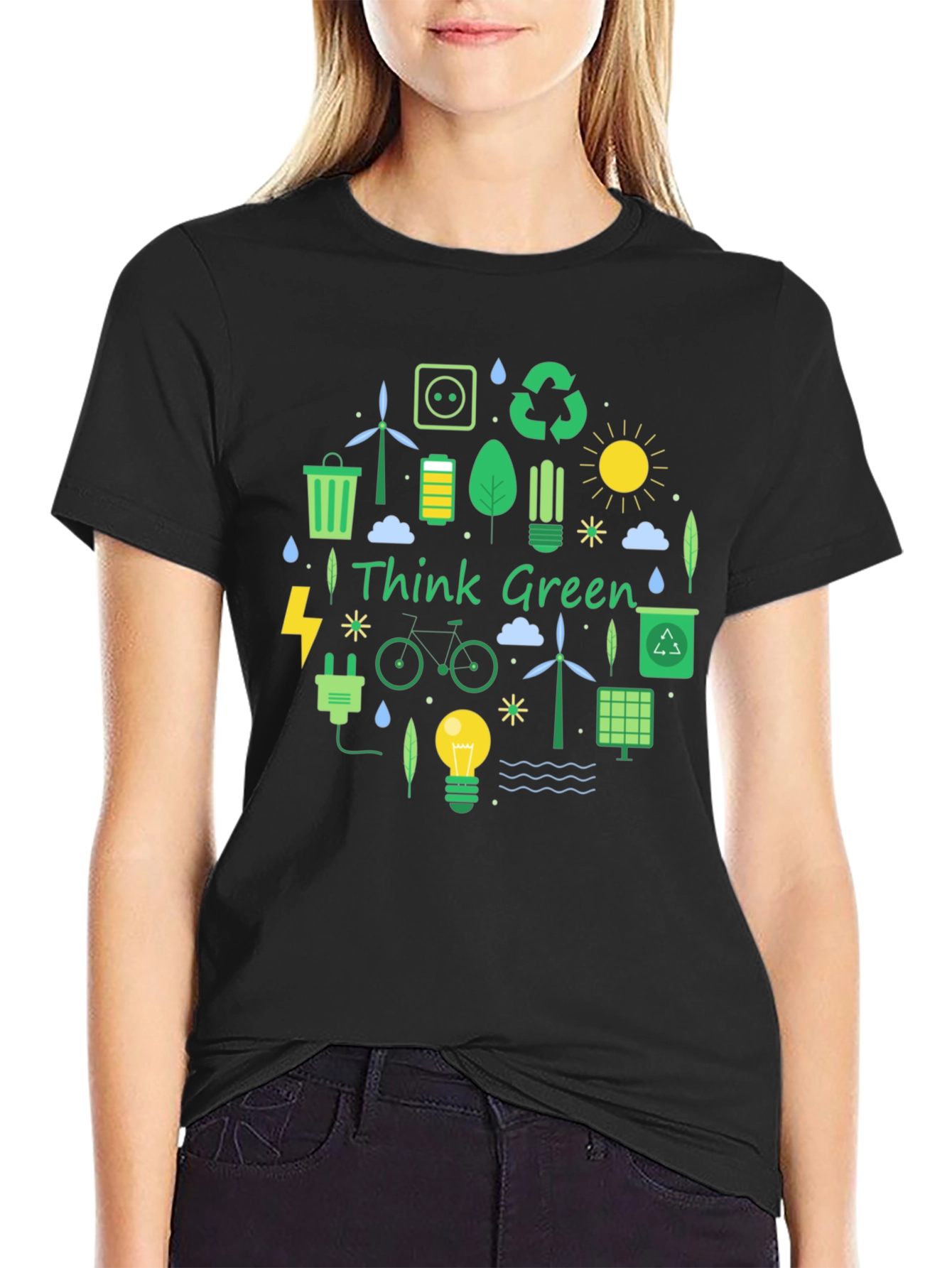 Eco-Friendly Think Green Graphic Tee