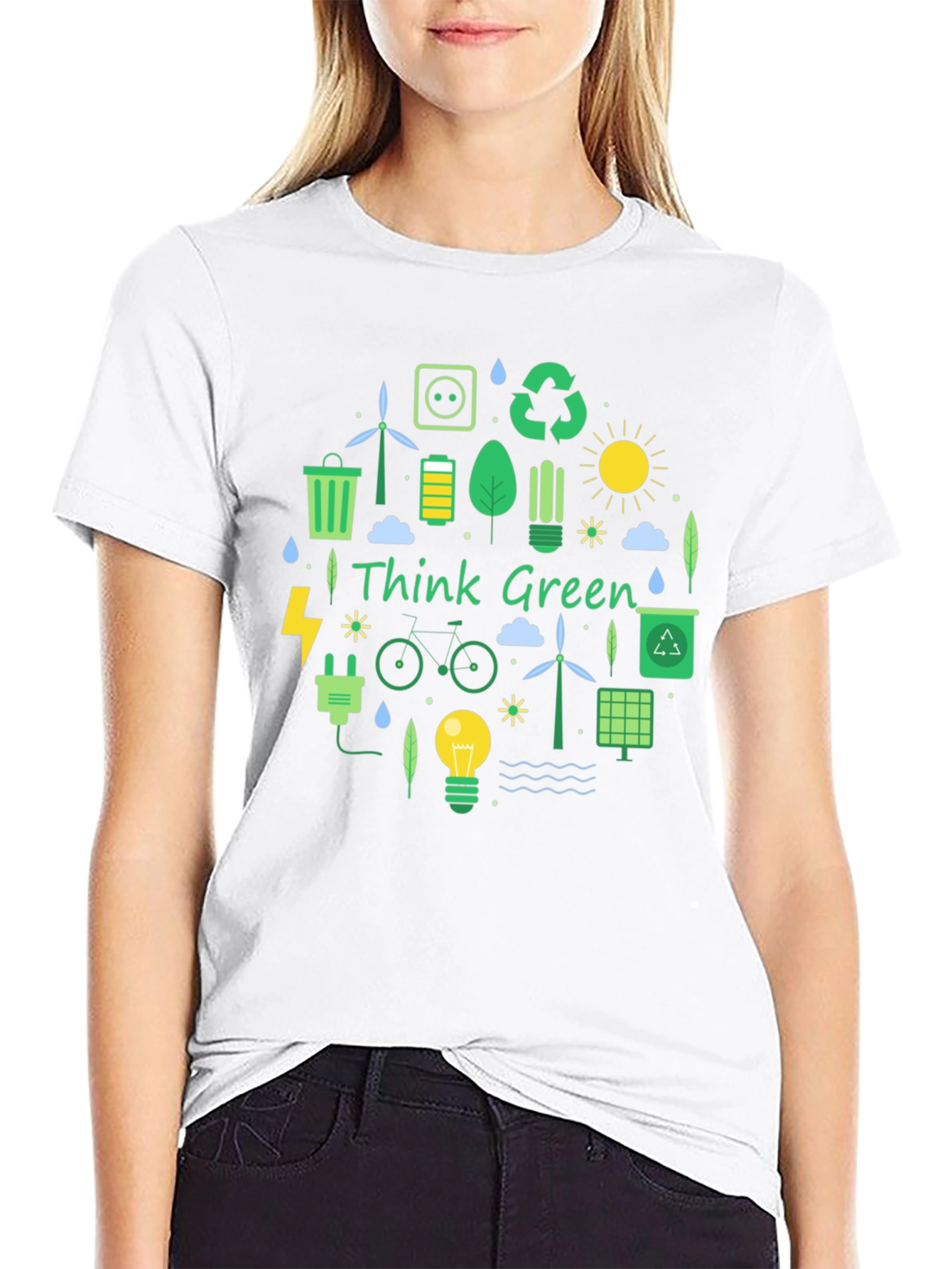 Eco-Friendly Think Green Graphic Tee