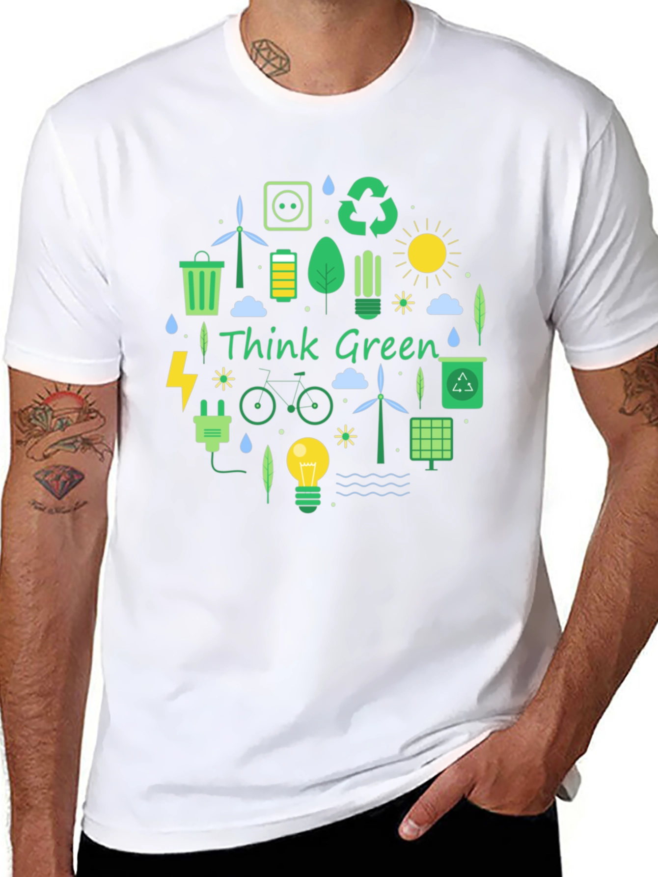 Eco-Friendly Think Green Graphic Tee
