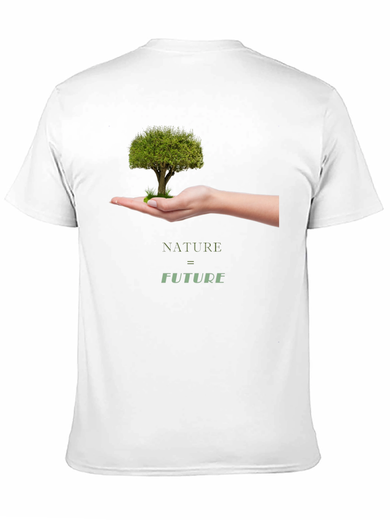 Nature = Future Graphic Tee - Black Cotton