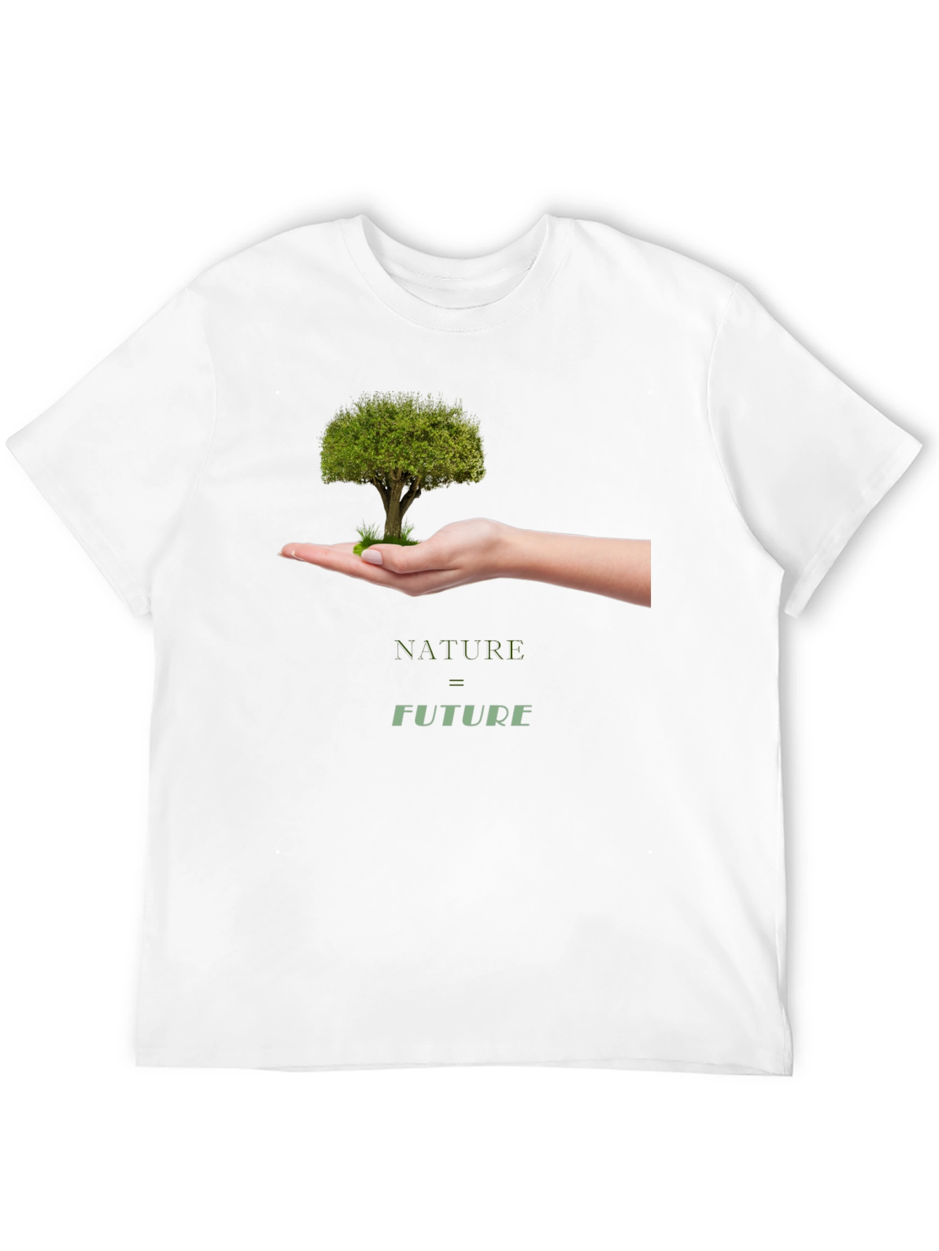 Nature = Future Graphic Tee - Black Cotton