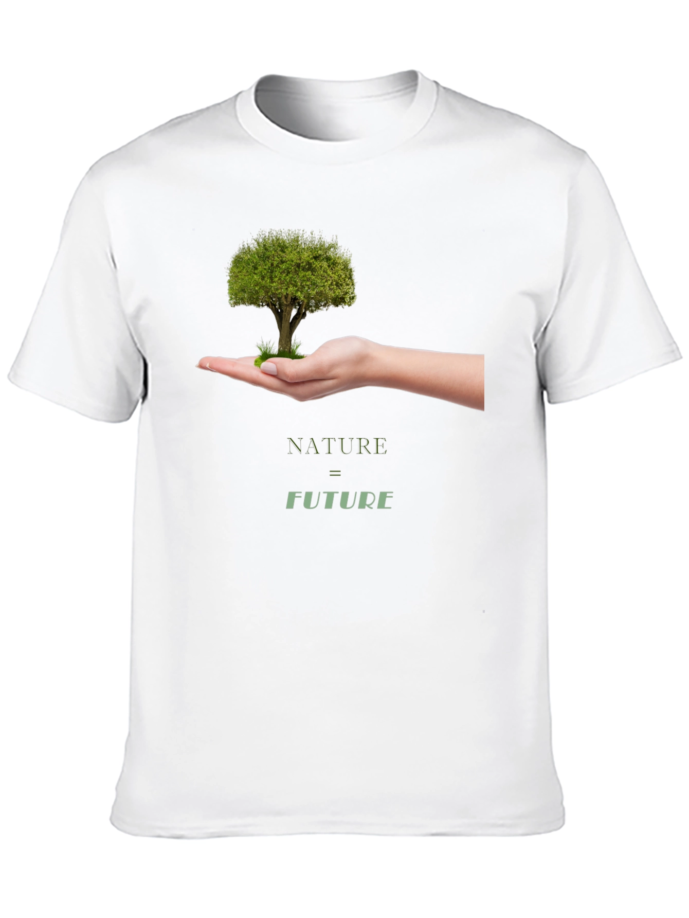 Nature = Future Graphic Tee - Black Cotton