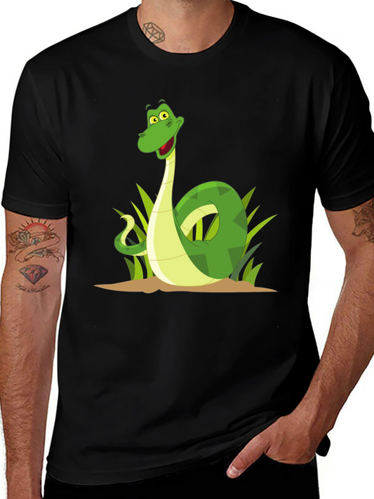 Cartoon Snake Graphic Tee - Unique Design