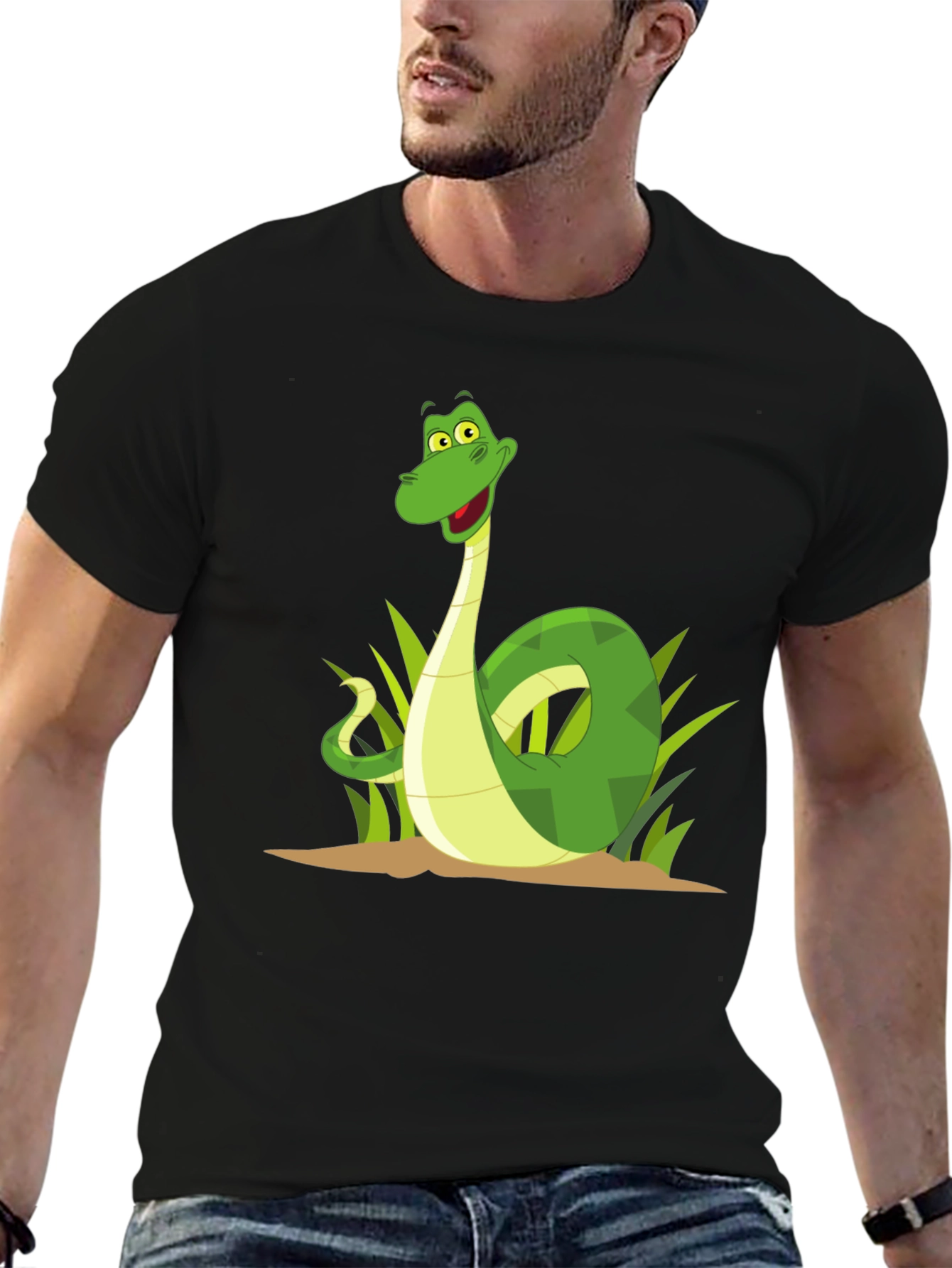 Cartoon Snake Graphic Tee - Unique Design