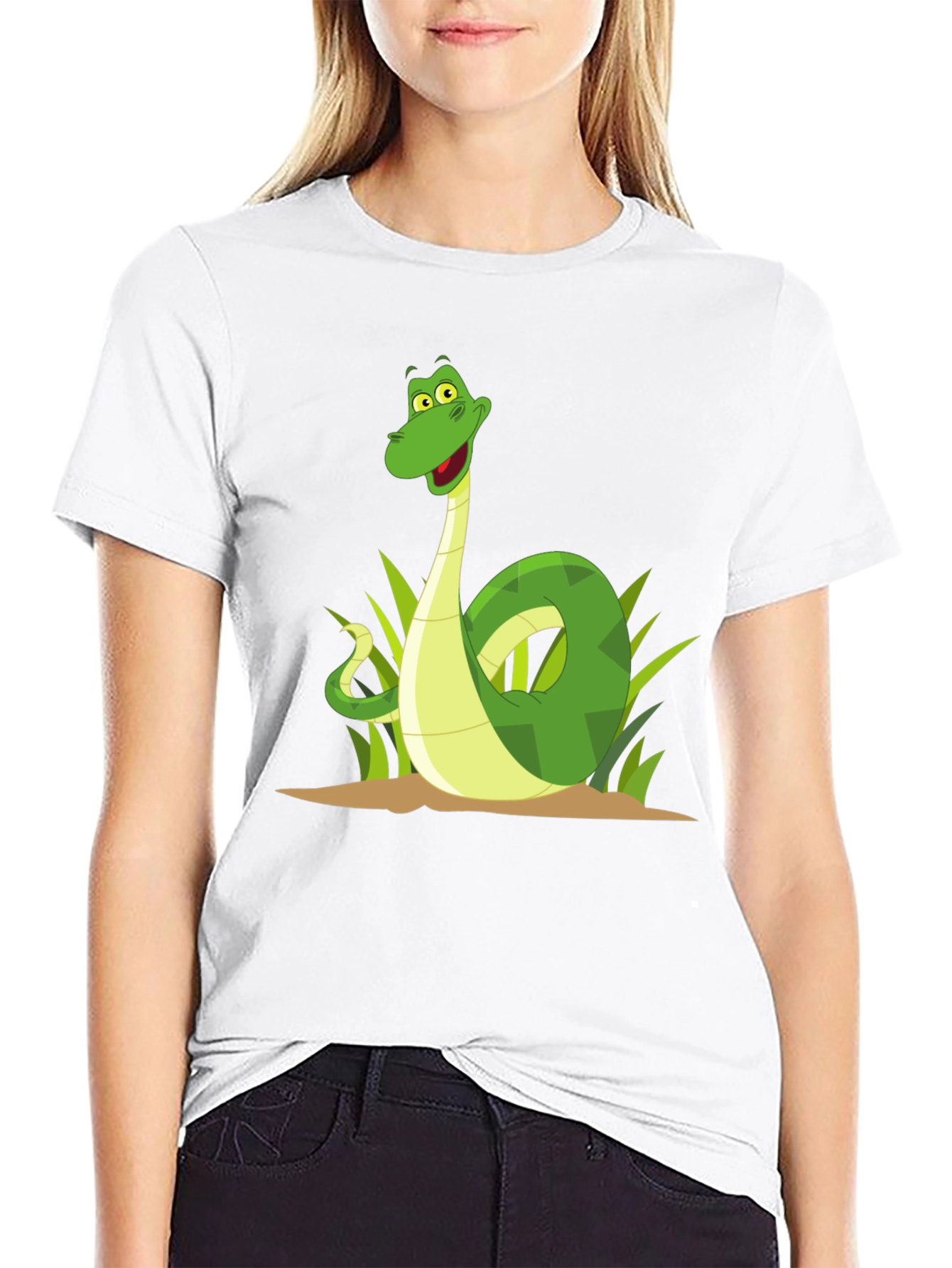 Cartoon Snake Graphic Tee - Unique Design