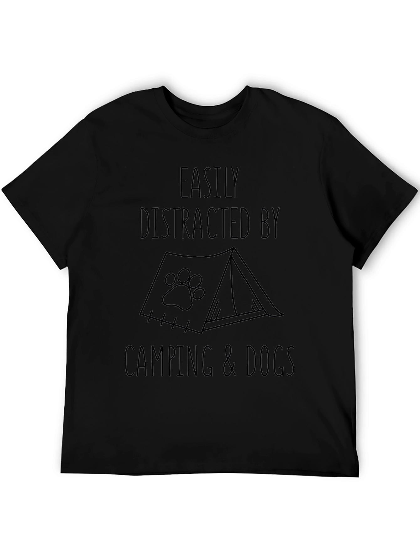Easily Distracted By Camping & Dogs T-Shirt