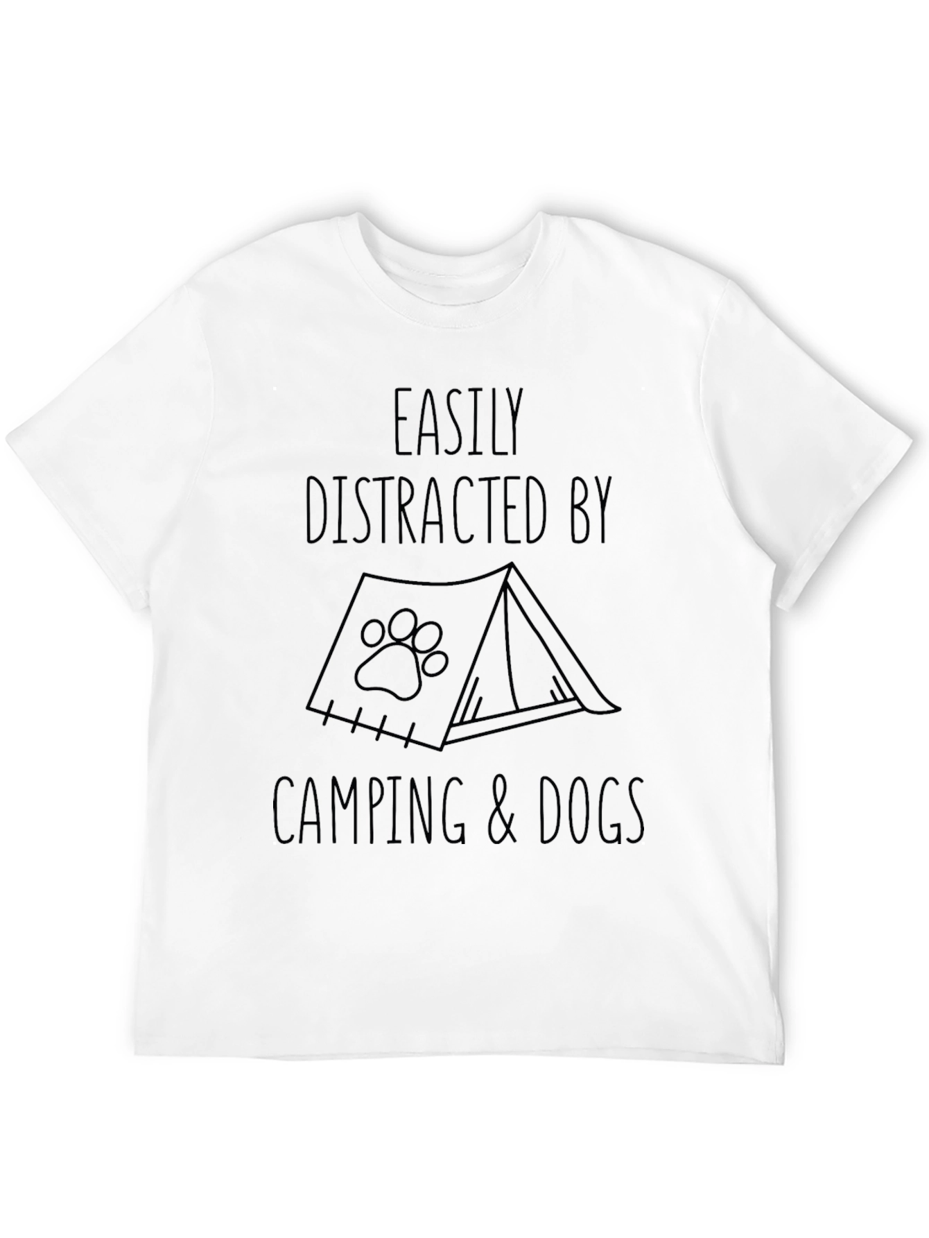 Easily Distracted By Camping & Dogs T-Shirt