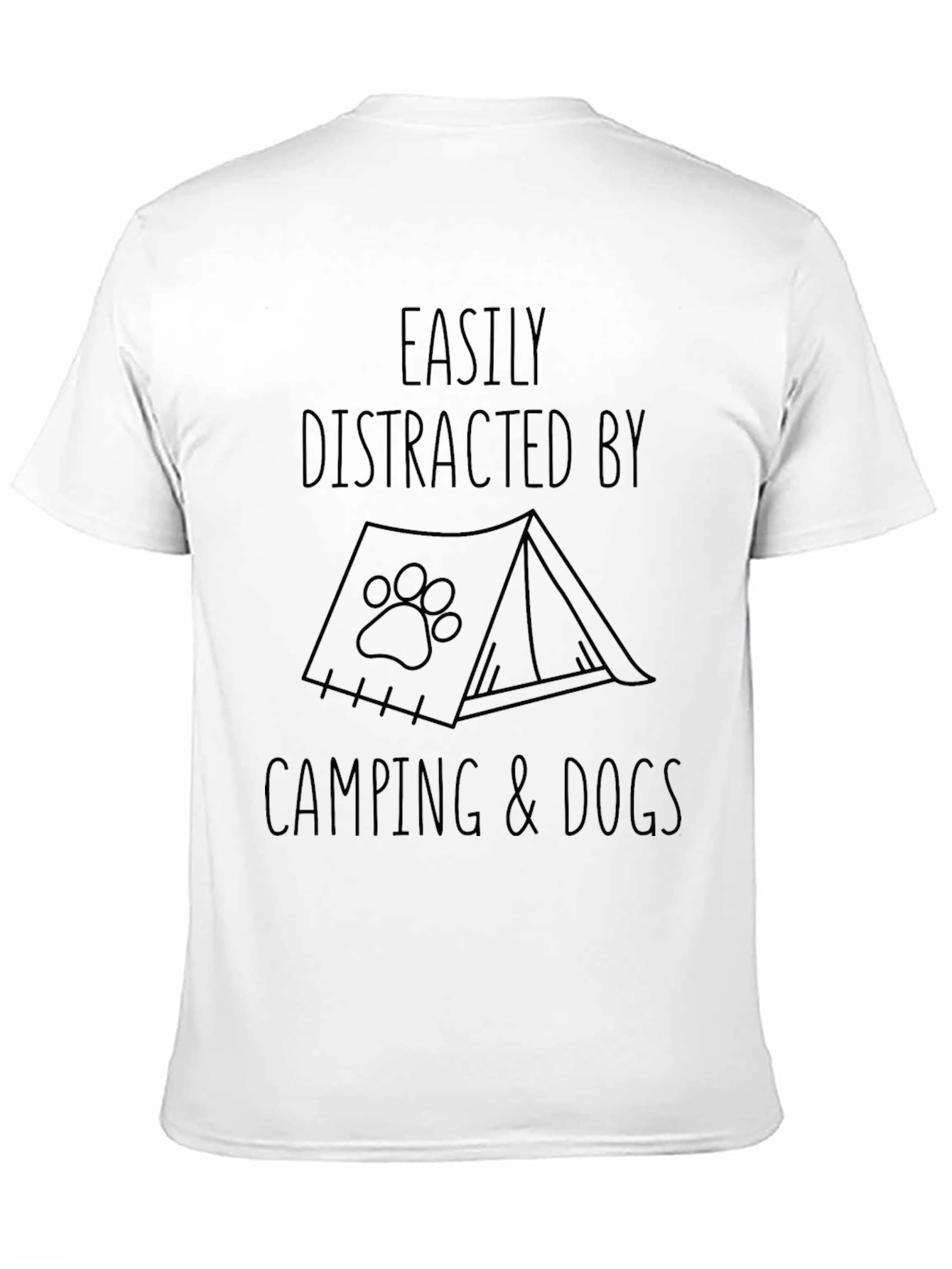 Easily Distracted By Camping & Dogs T-Shirt