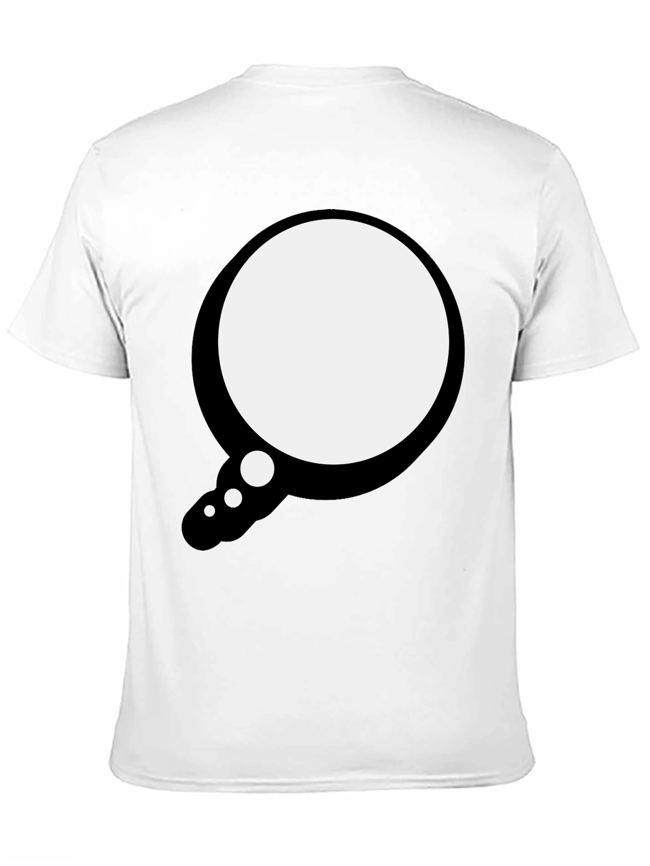 Mens Black T-Shirt with Speech Bubble Design