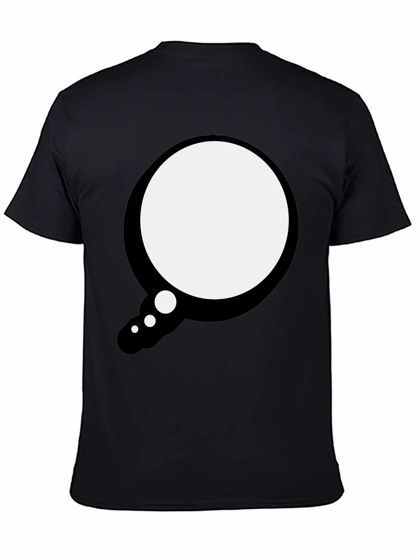 Mens Black T-Shirt with Speech Bubble Design