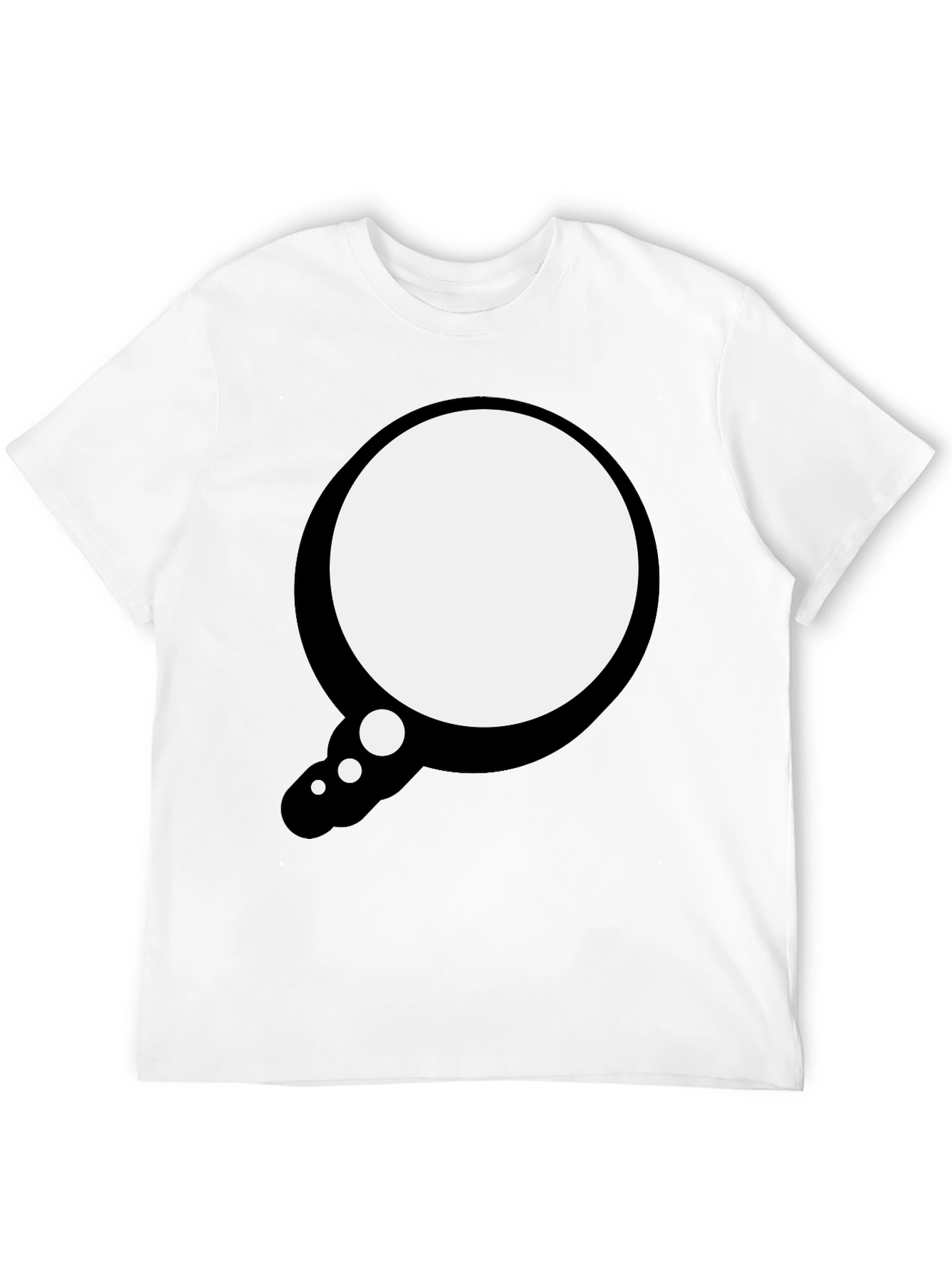 Mens Black T-Shirt with Speech Bubble Design