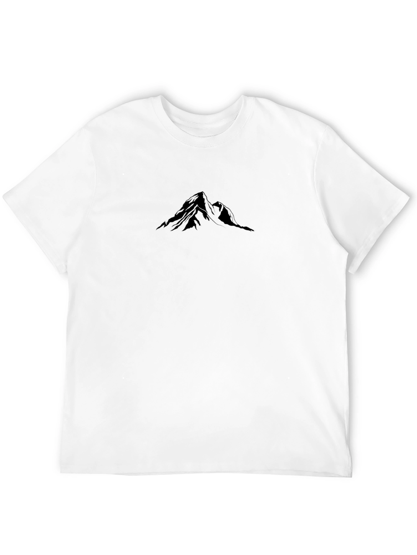 Minimalist Mountain Graphic Black T-Shirt