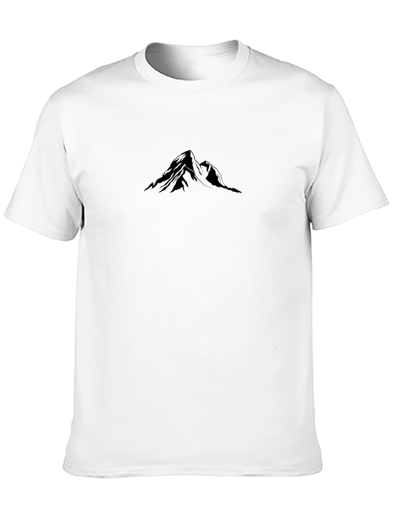 Minimalist Mountain Graphic Black T-Shirt