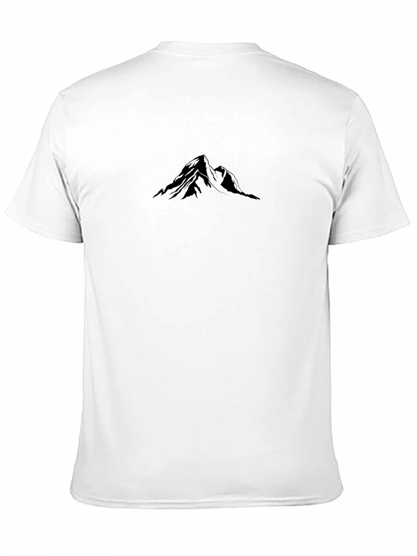 Minimalist Mountain Graphic Black T-Shirt