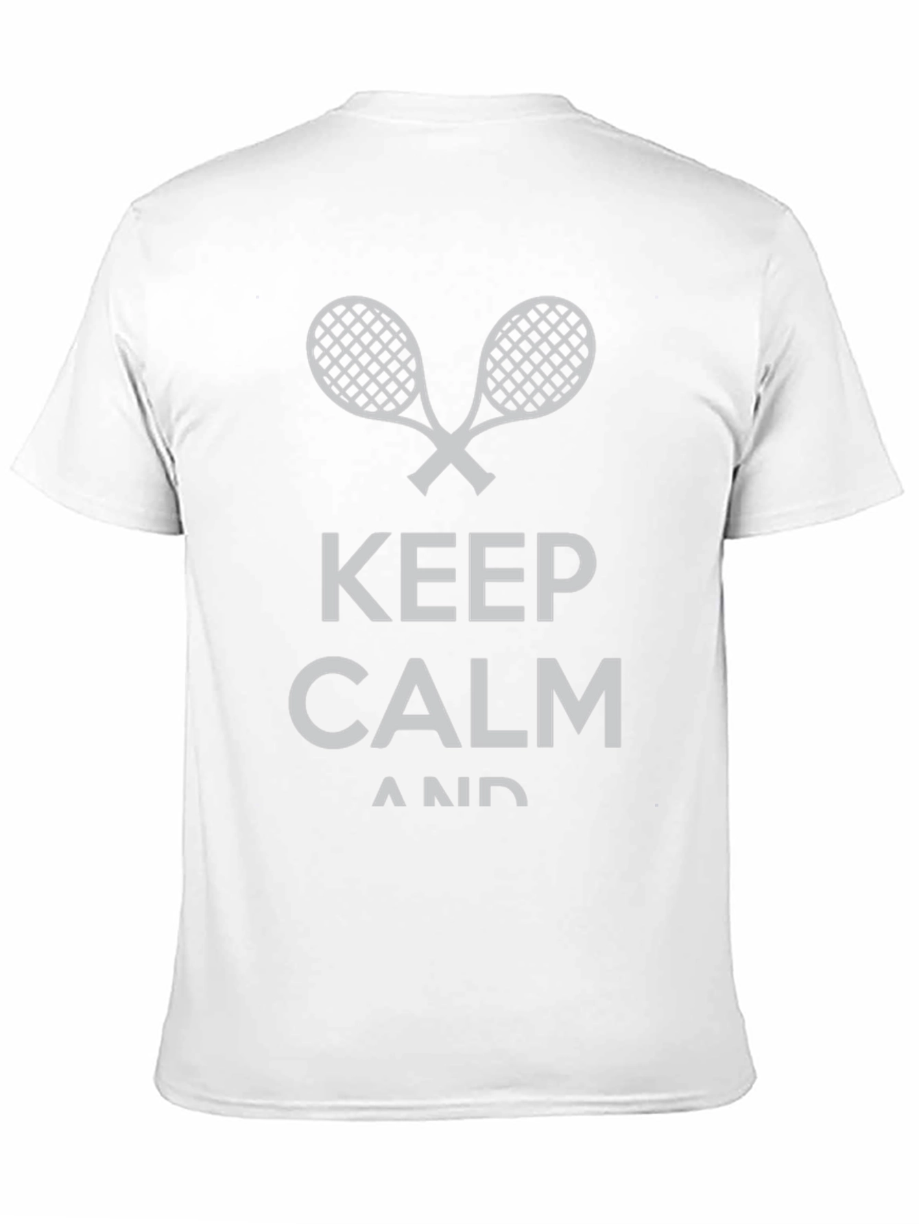 Keep Calm Tennis Racket Black T-Shirt