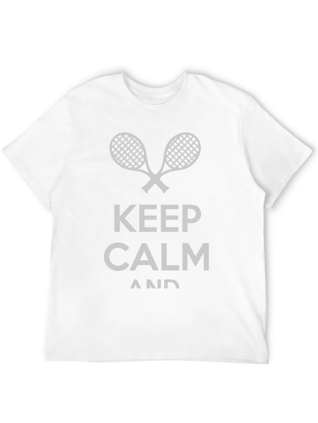 Keep Calm Tennis Racket Black T-Shirt