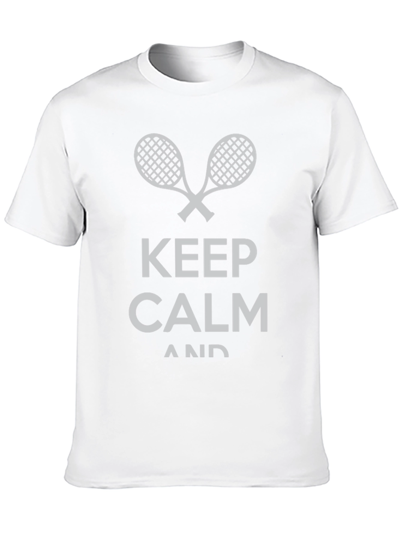 Keep Calm Tennis Racket Black T-Shirt