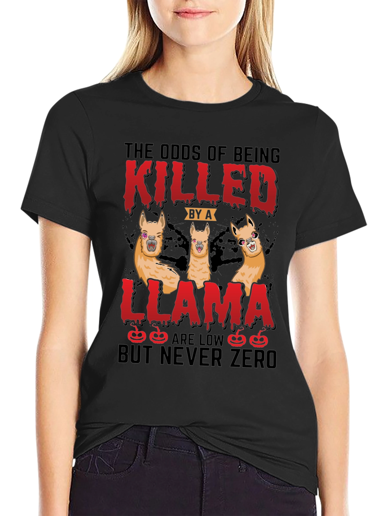 Odds of Being Killed by a Llama T-Shirt