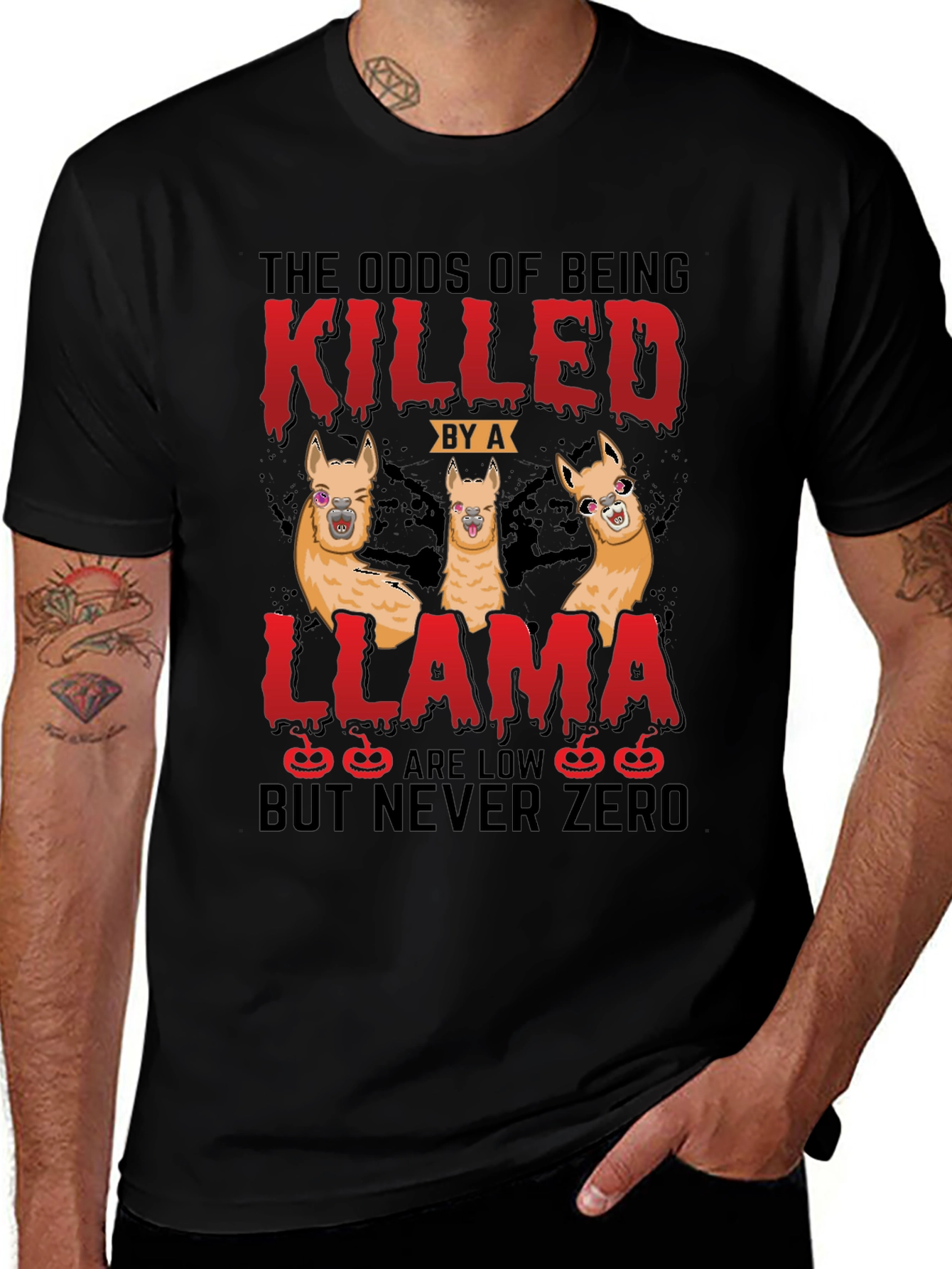 Odds of Being Killed by a Llama T-Shirt
