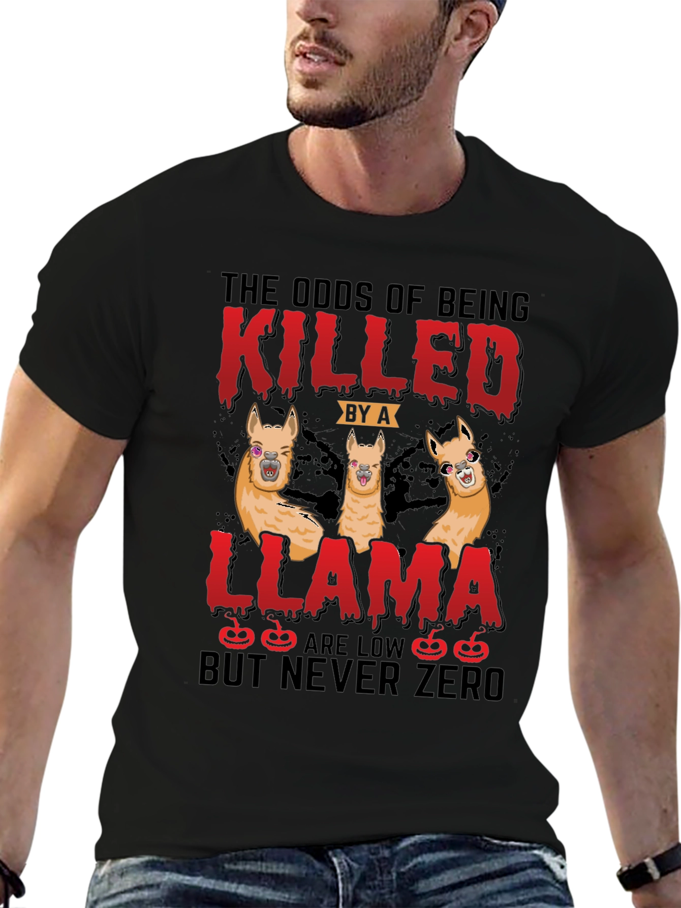 Odds of Being Killed by a Llama T-Shirt