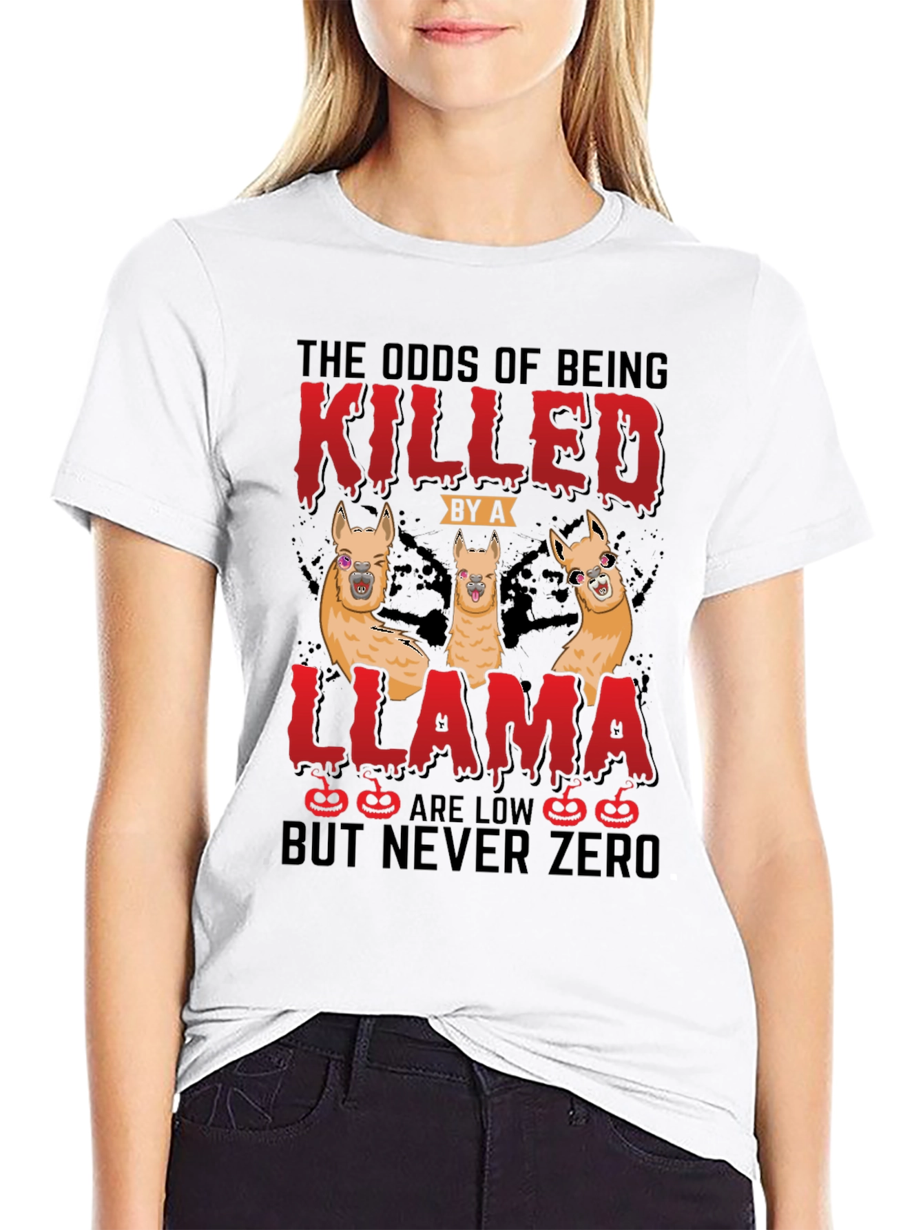 Odds of Being Killed by a Llama T-Shirt