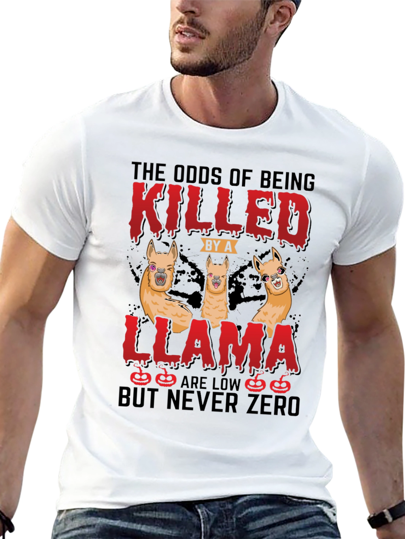 Odds of Being Killed by a Llama T-Shirt