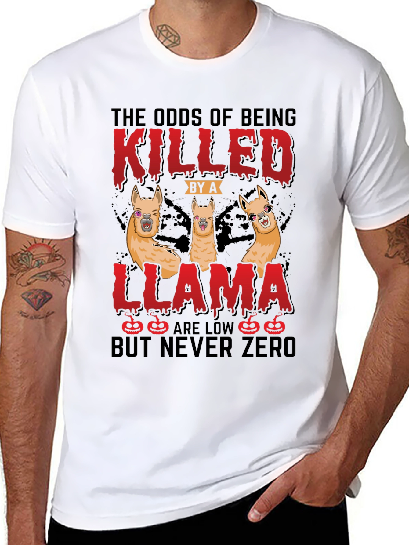 Odds of Being Killed by a Llama T-Shirt