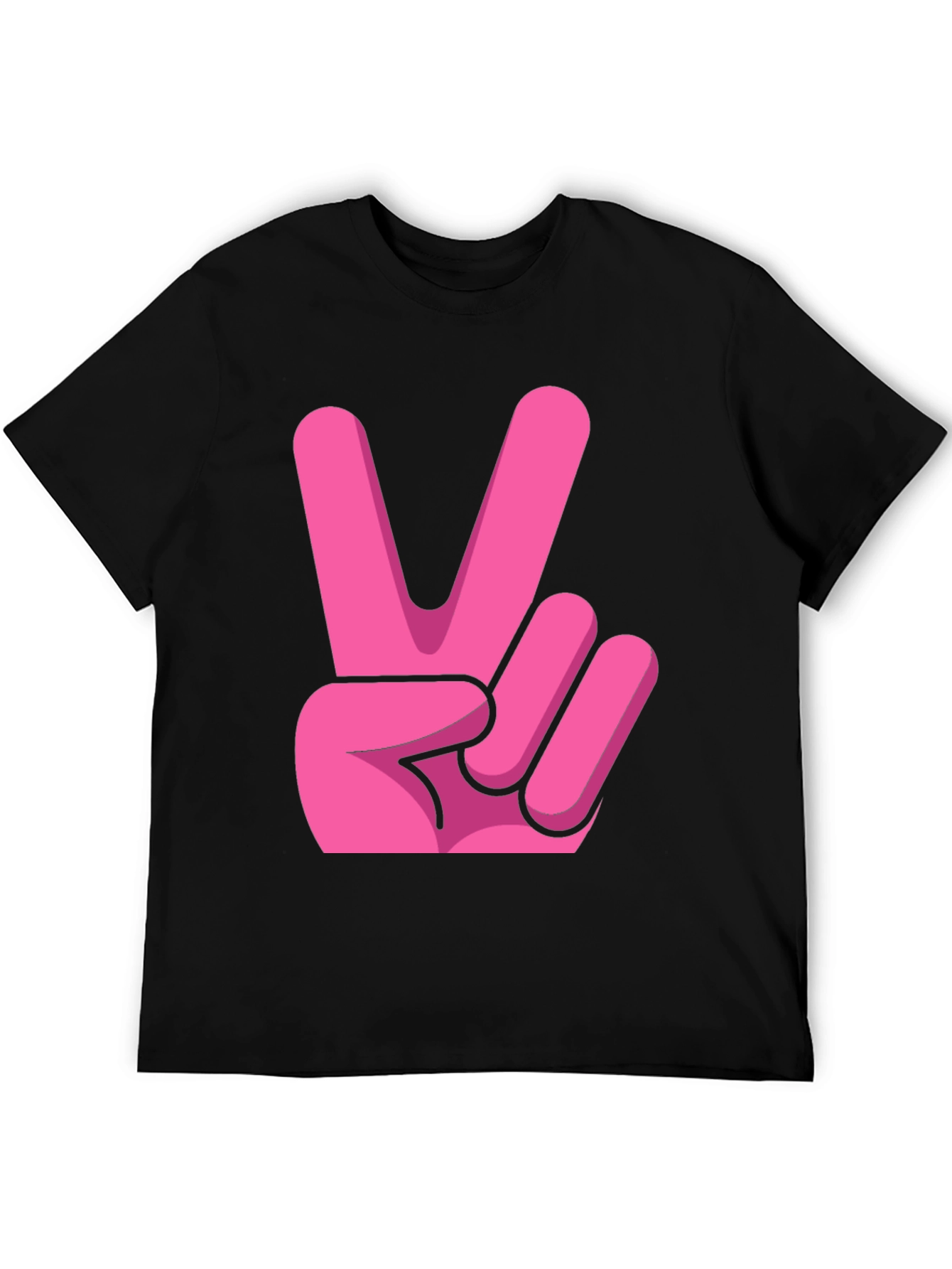 Pink Peace Sign Graphic Tee