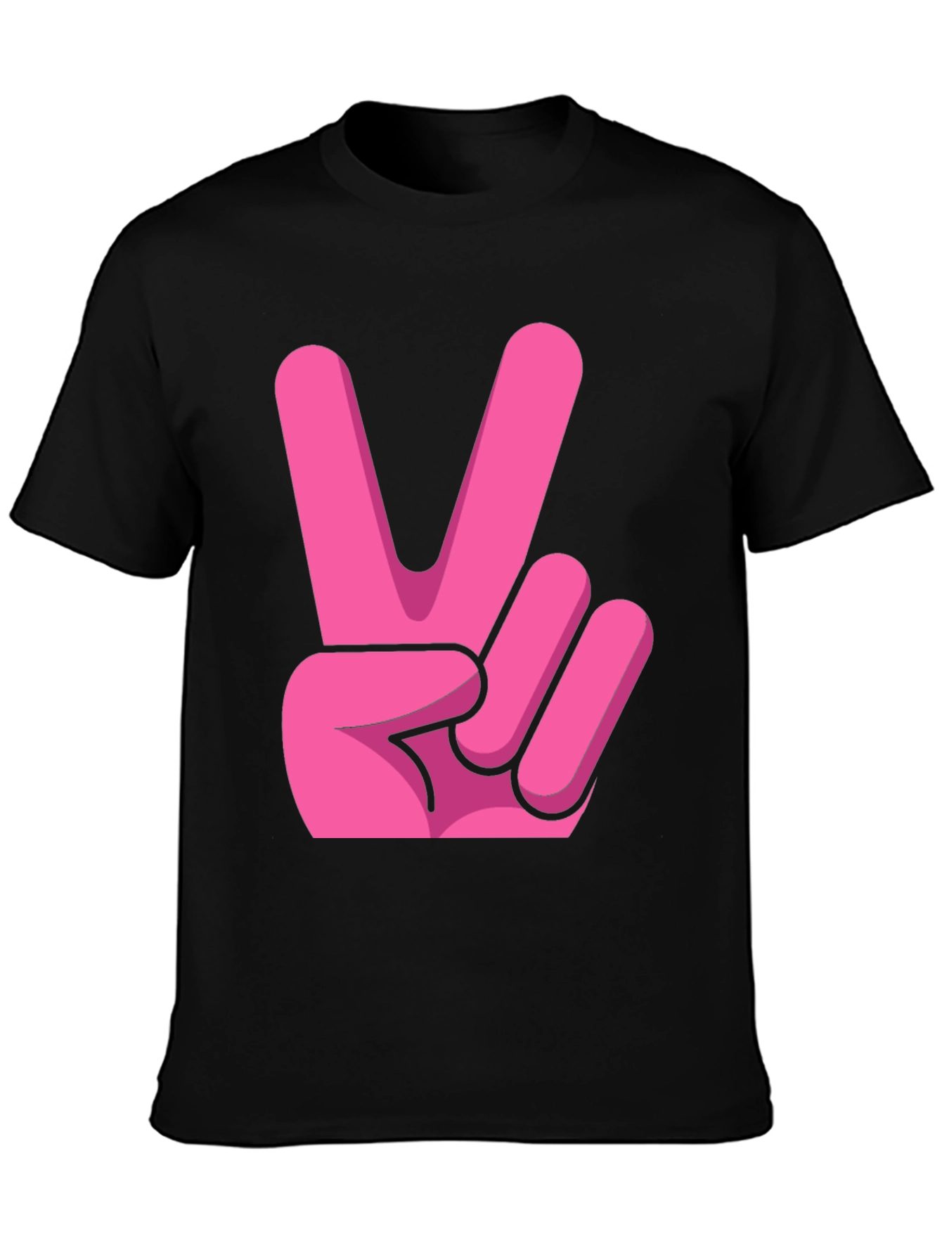 Pink Peace Sign Graphic Tee